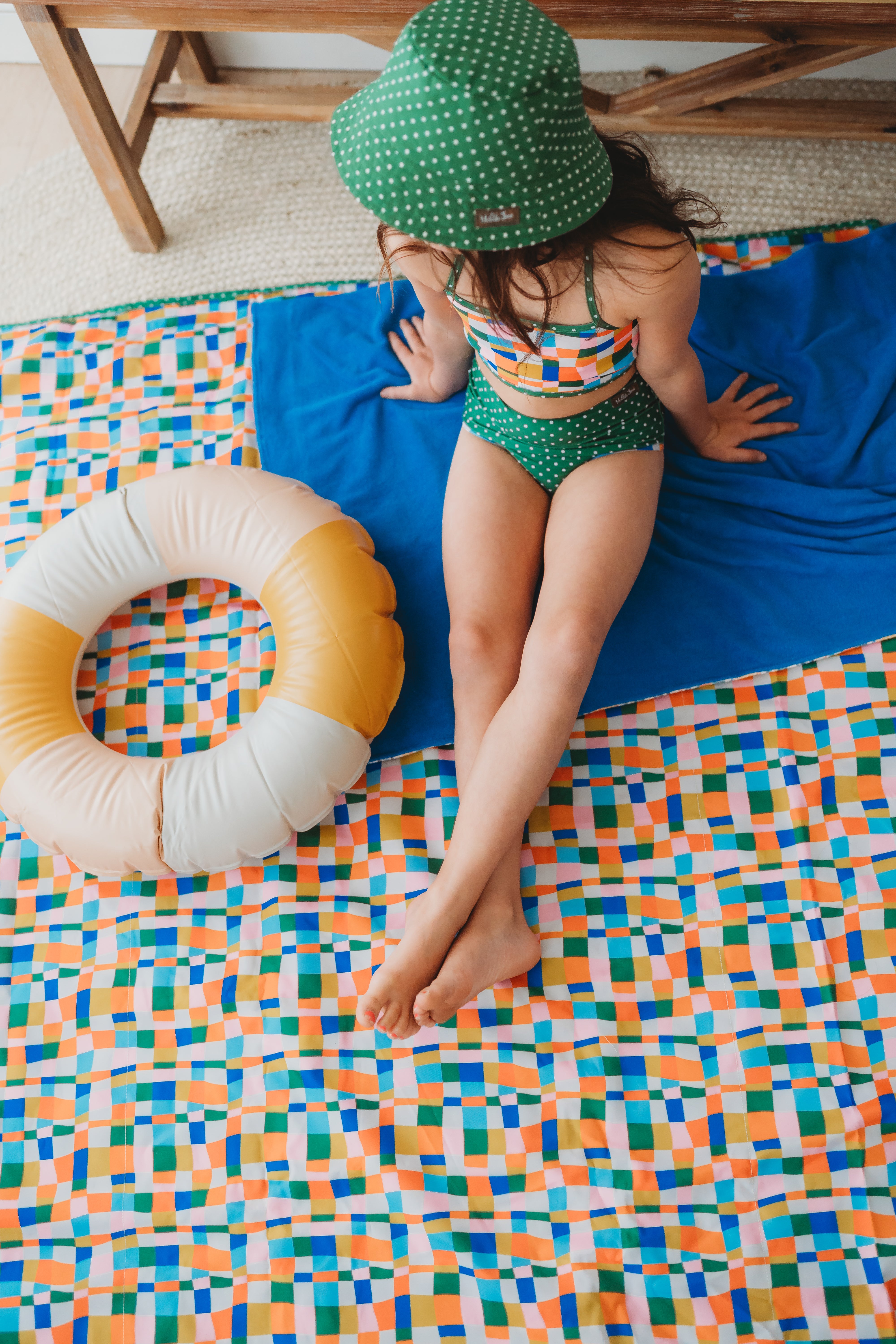 Retro Kaleidoscope Swim Mat