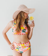 Two Piece Swimsuit | Luau Pink Hibiscus