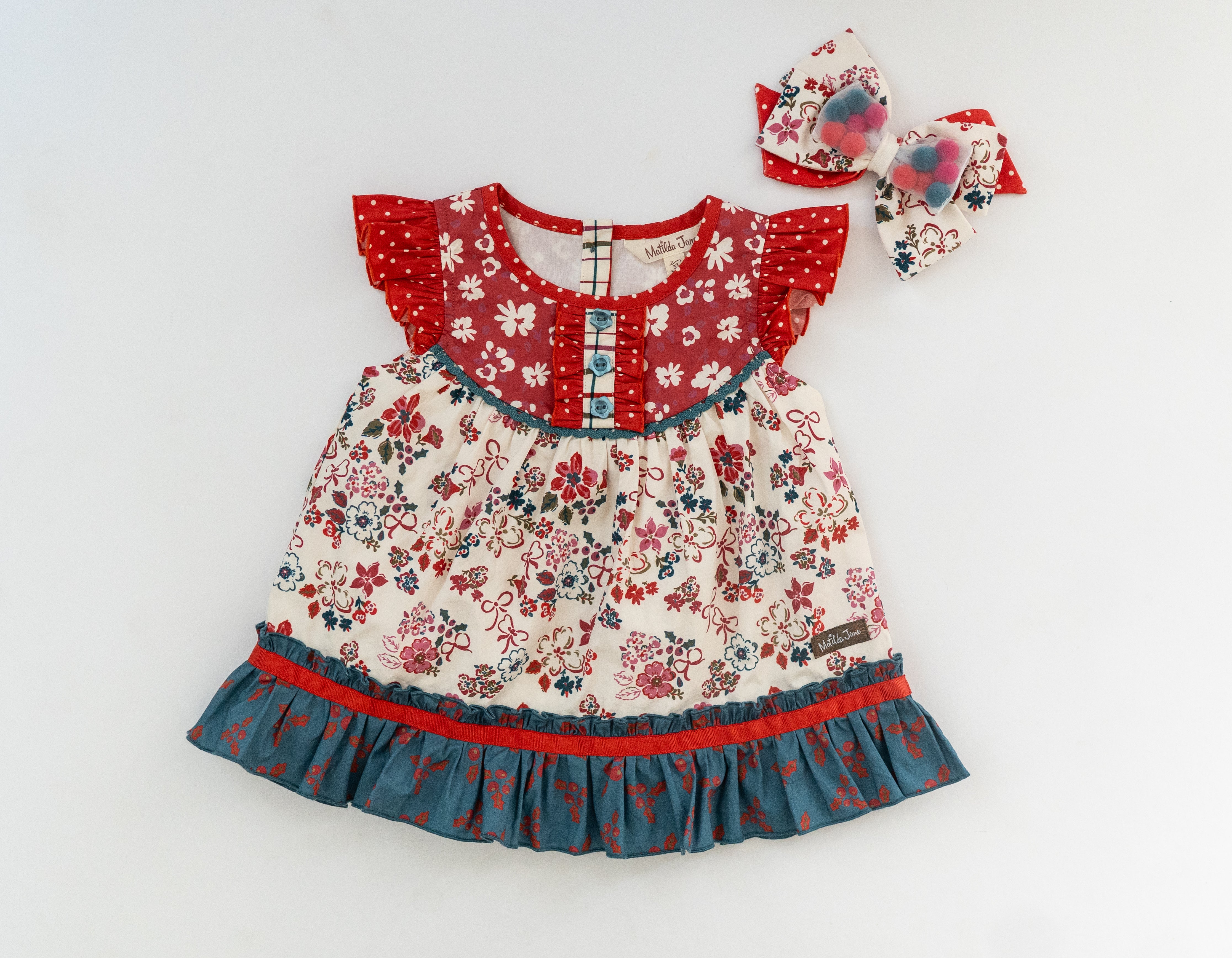 Tinselberry Lane Pom Pom Bow (Pre-Order)