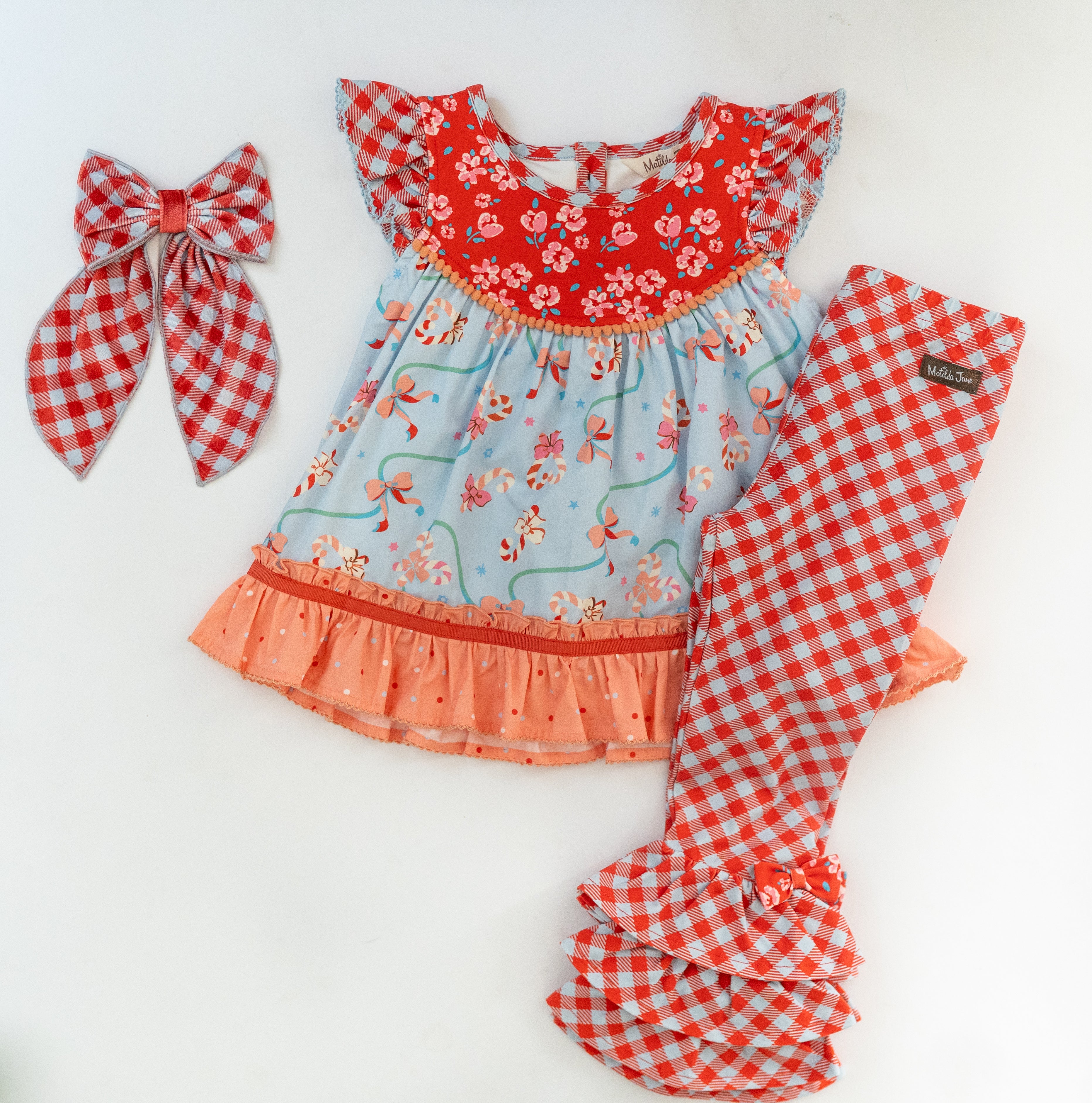 Triple Peppermint Ruffles Benny Legging (Pre-Order)