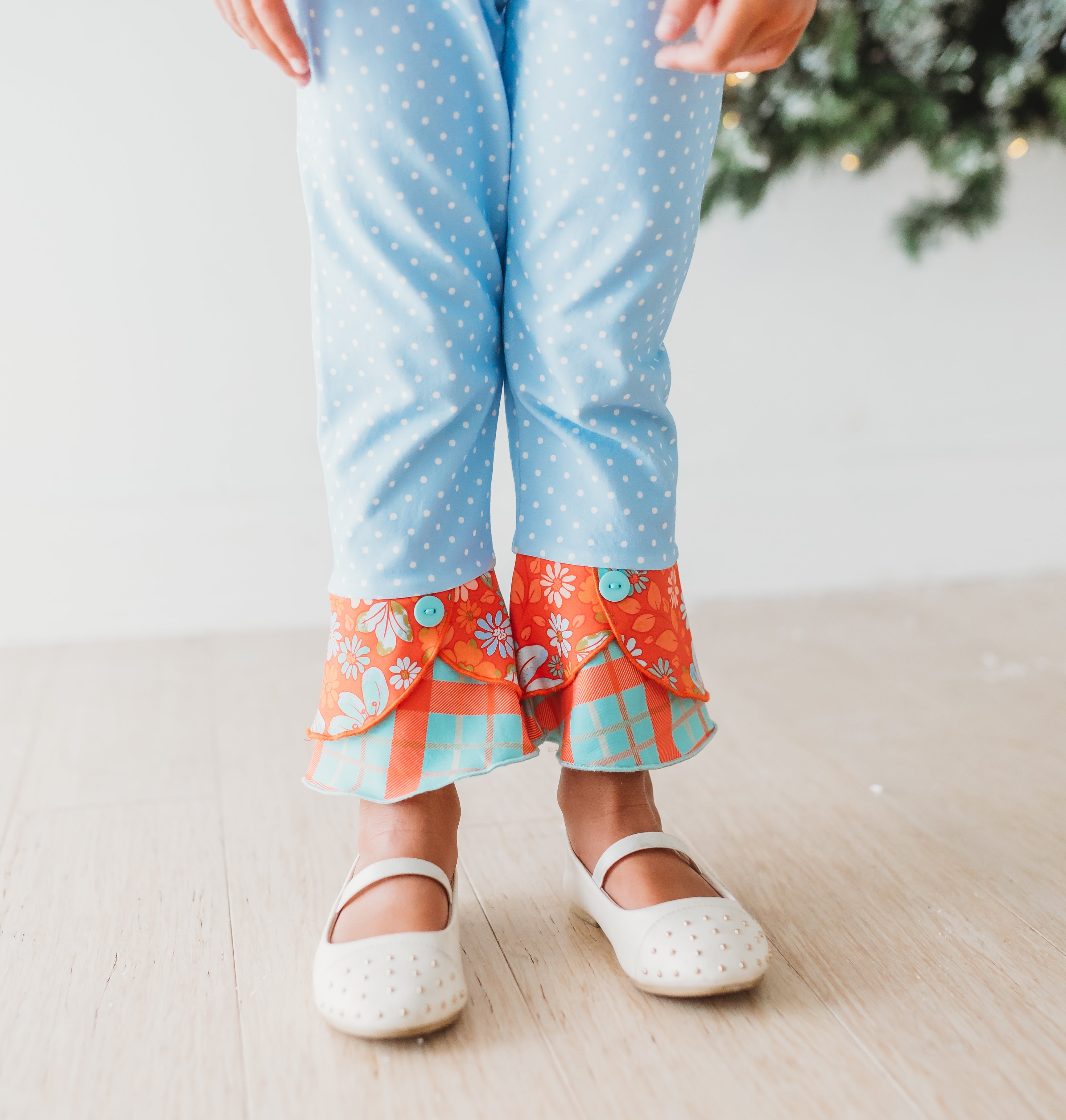 Dough Drop Dots Scrappy Leggings (Pre-Order)