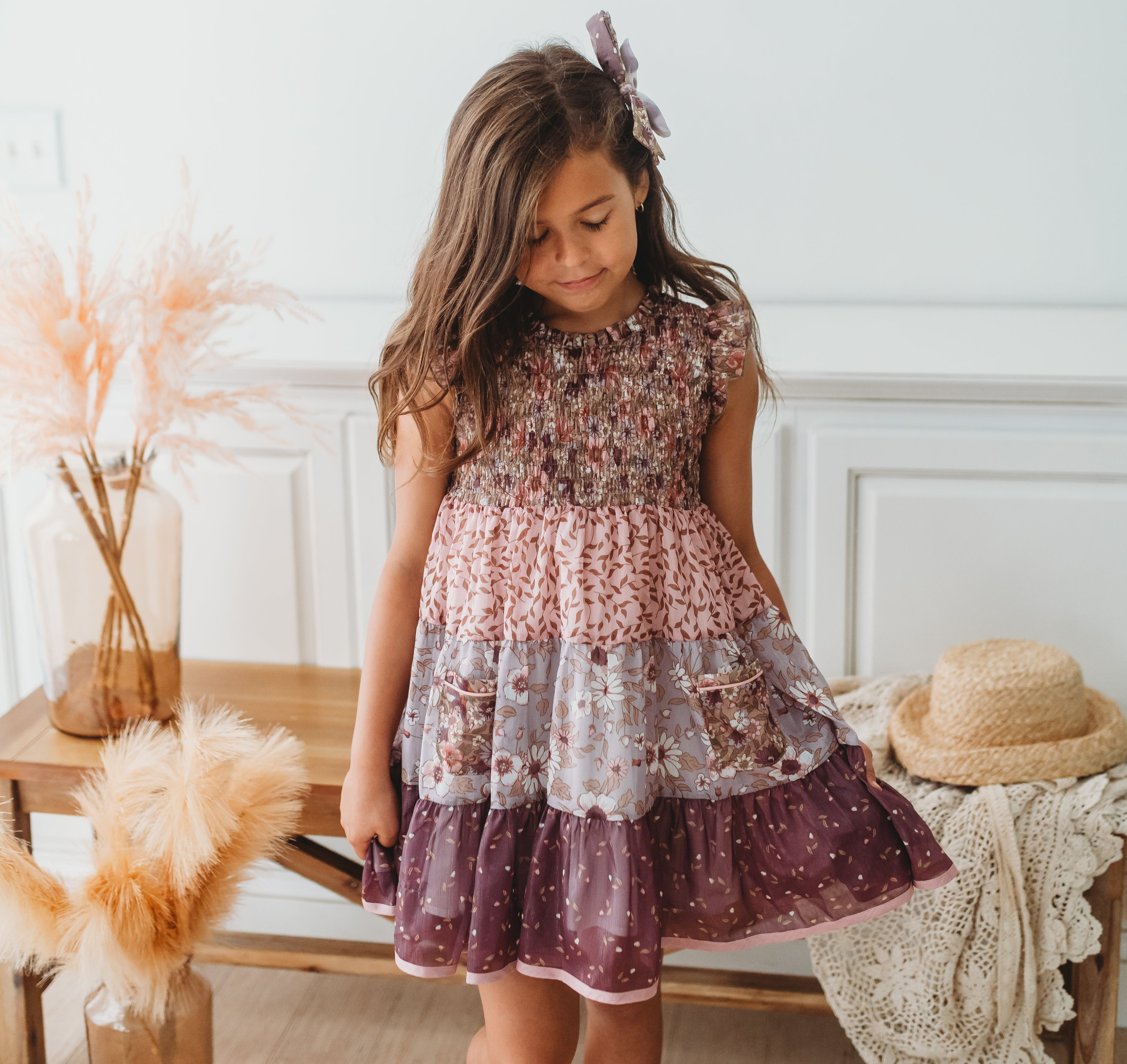 Mulberry Mischief Shimmer Dress (Pre-Order)