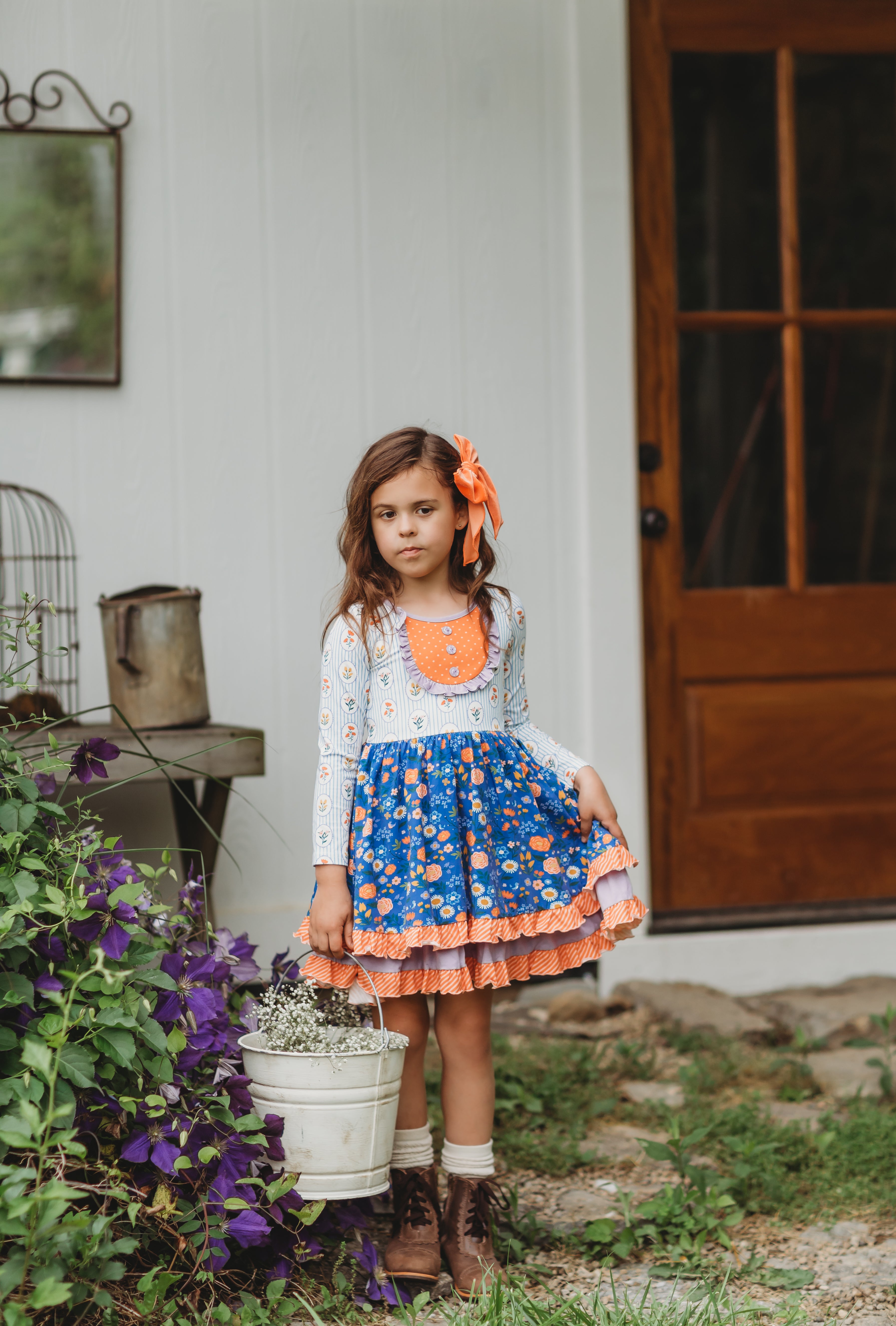 Sunlit Sapphire Ruffle Dress