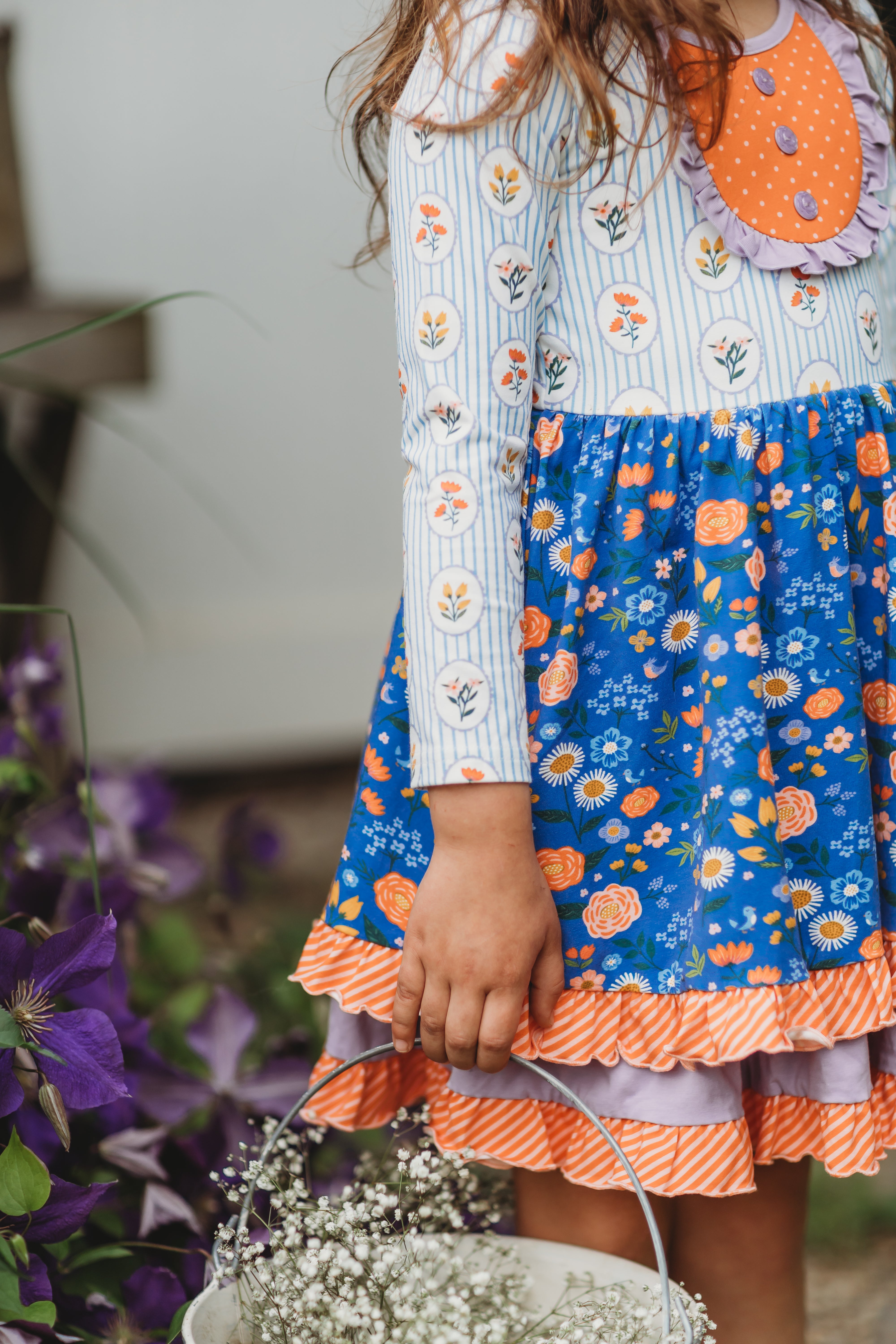 Sunlit Sapphire Ruffle Dress