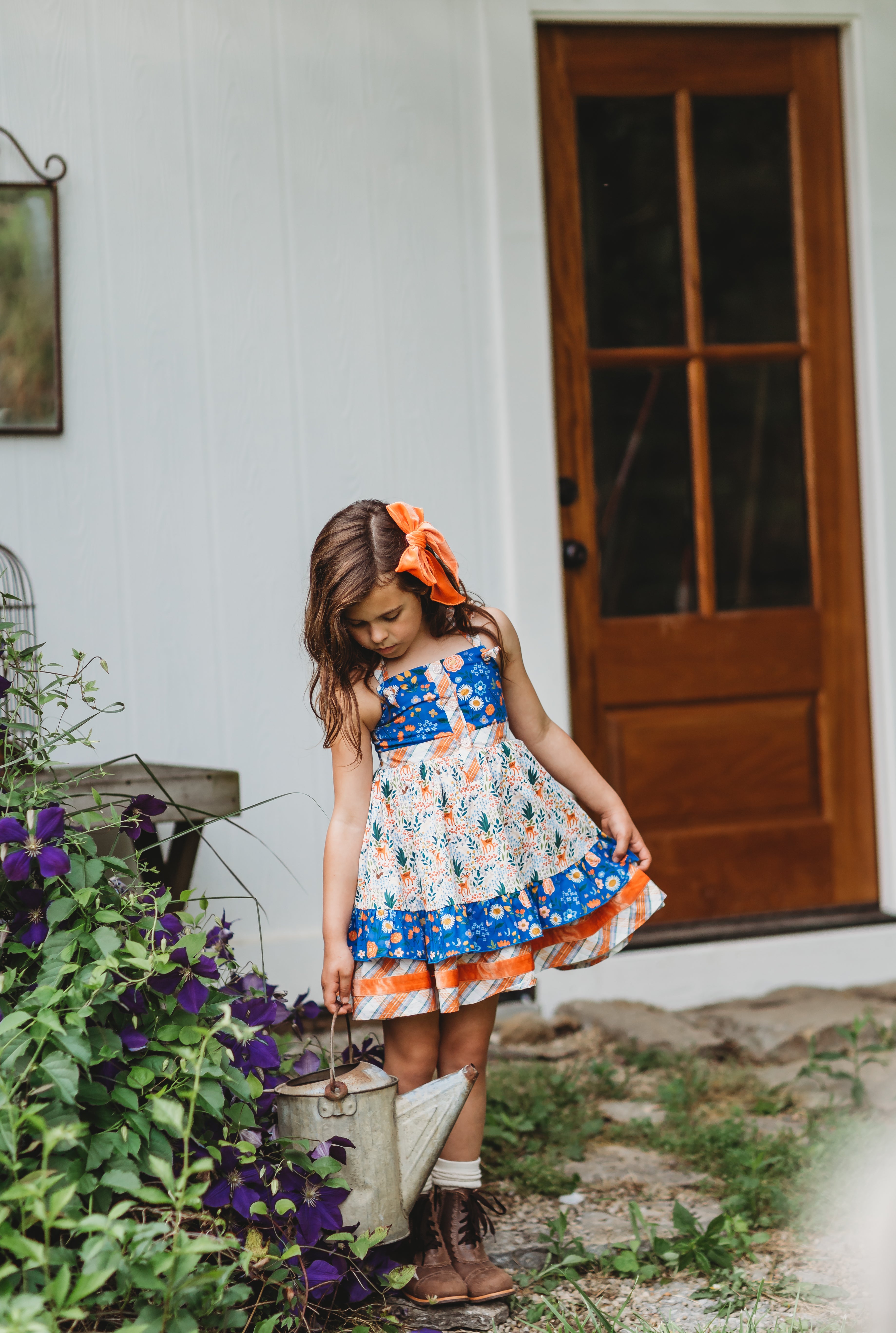 Horizon blue flower girl dresses online