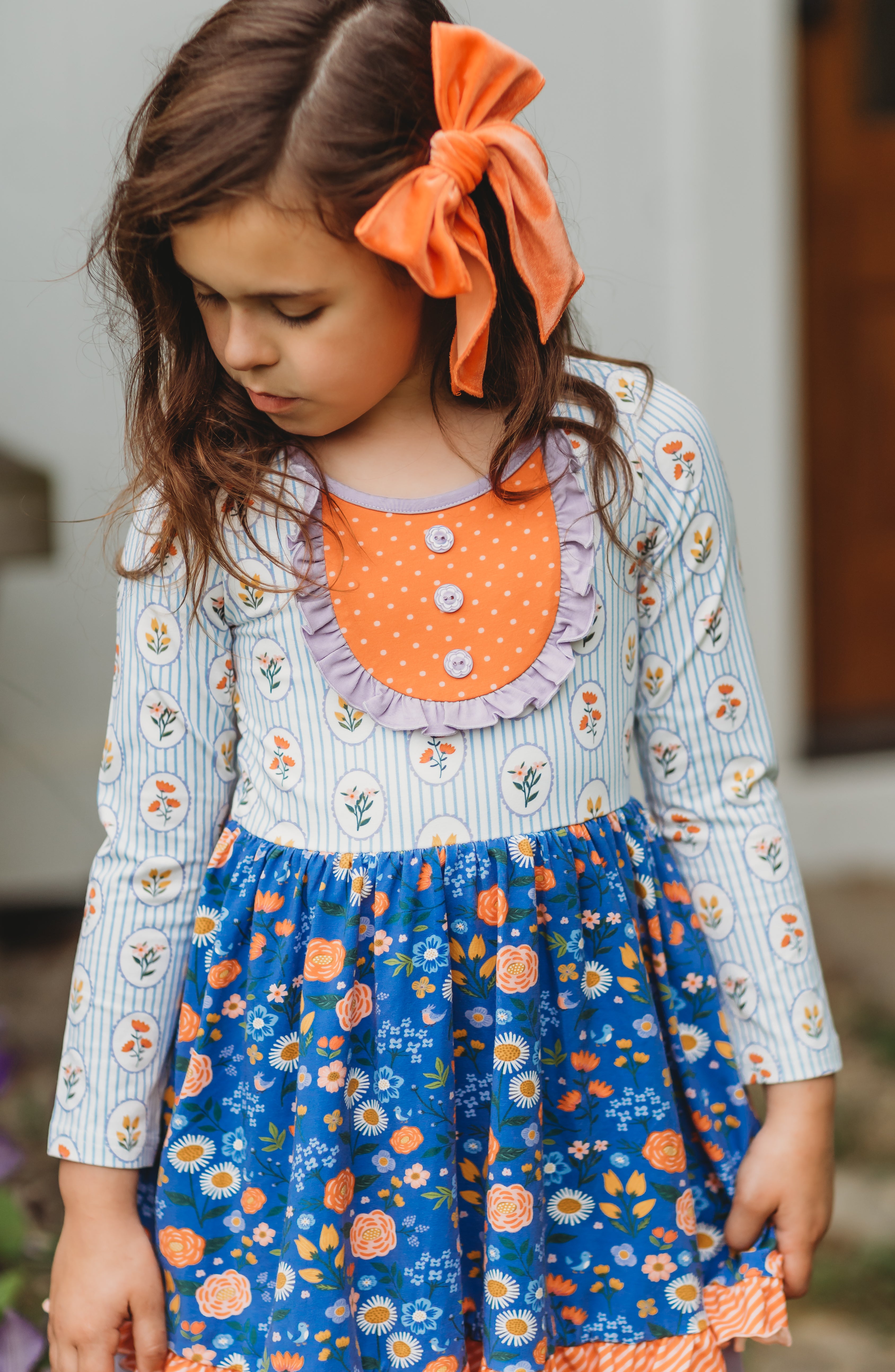 Sunlit Sapphire Ruffle Dress