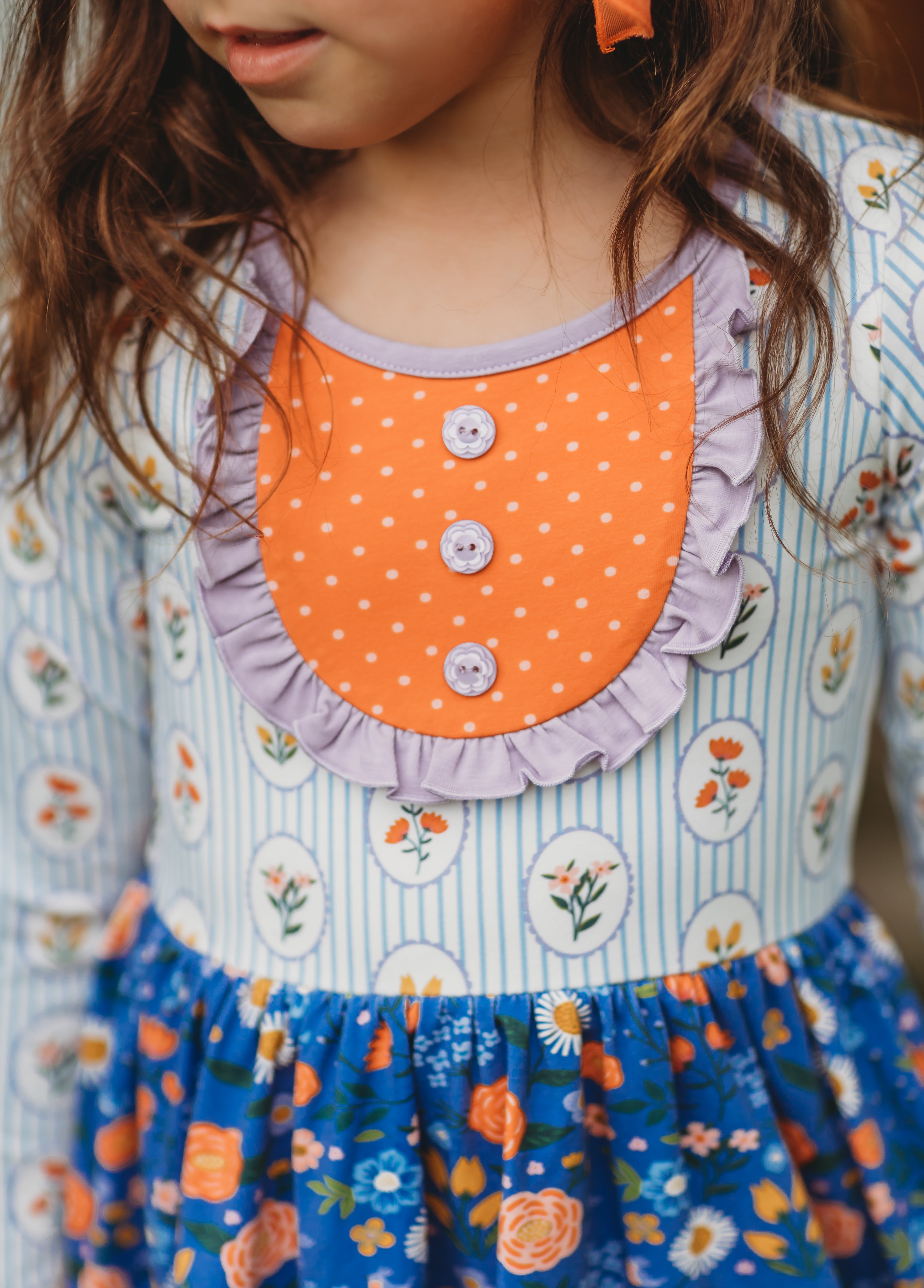 Sunlit Sapphire Ruffle Dress