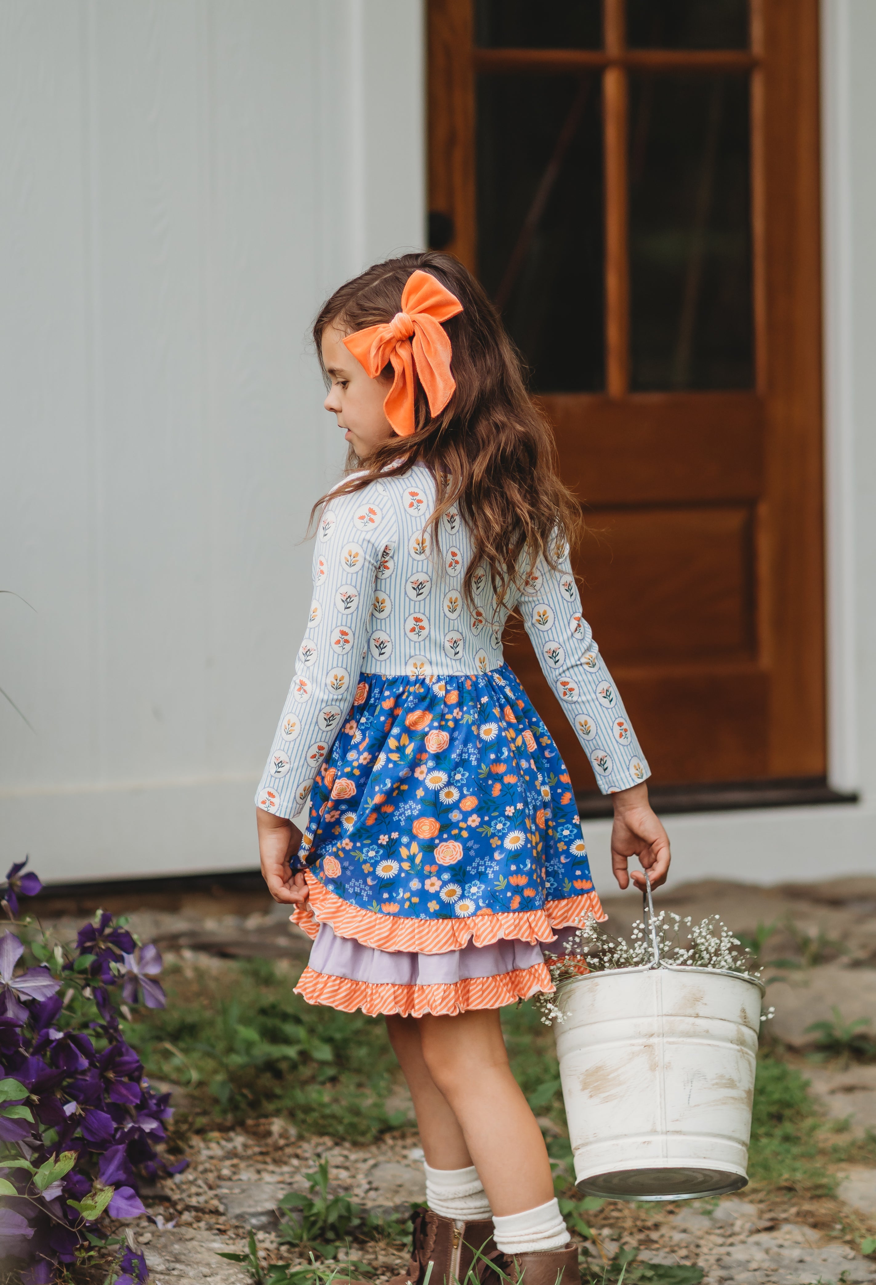 Sunlit Sapphire Ruffle Dress