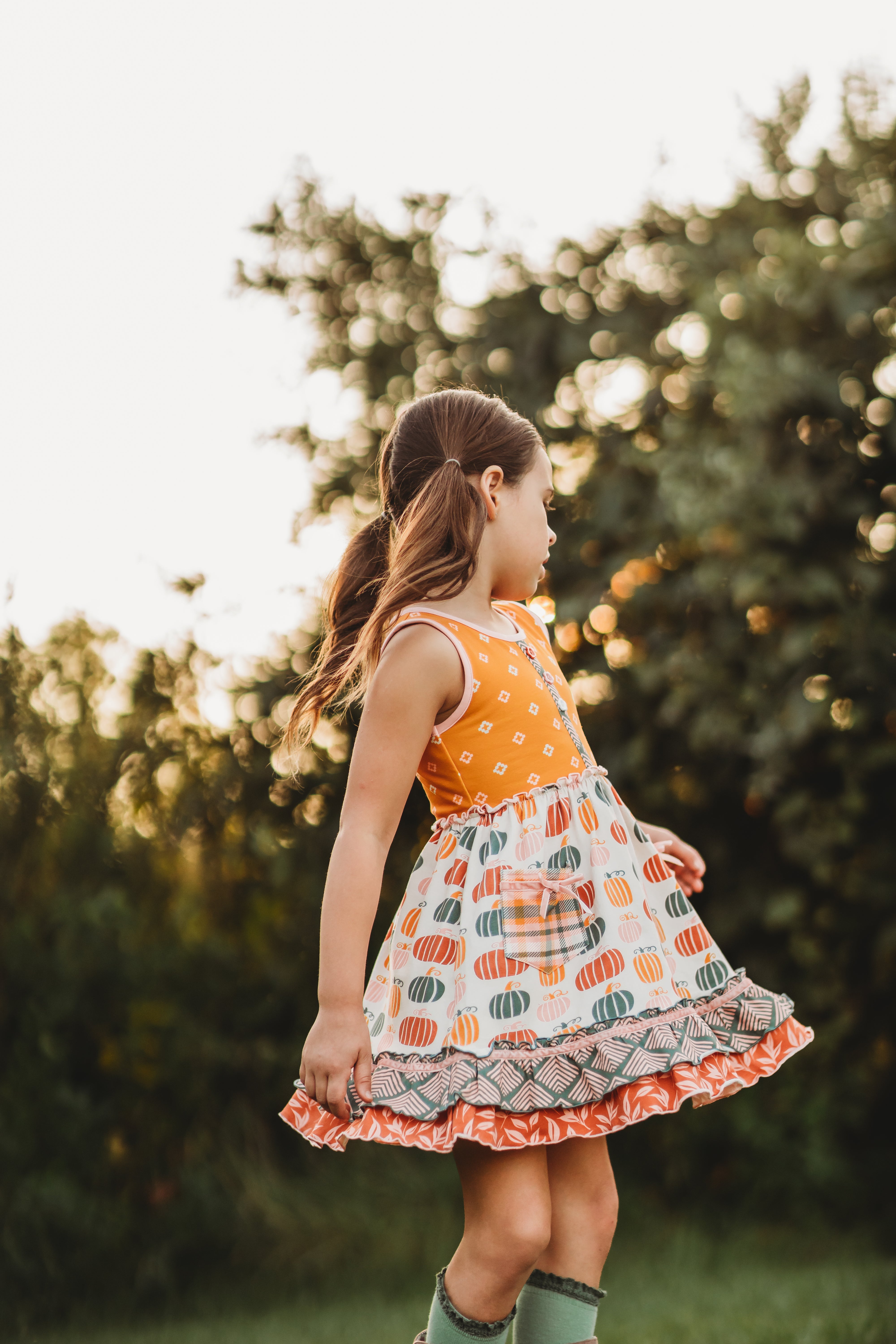 Little Pumpkin Jubilee Ruffle Dress