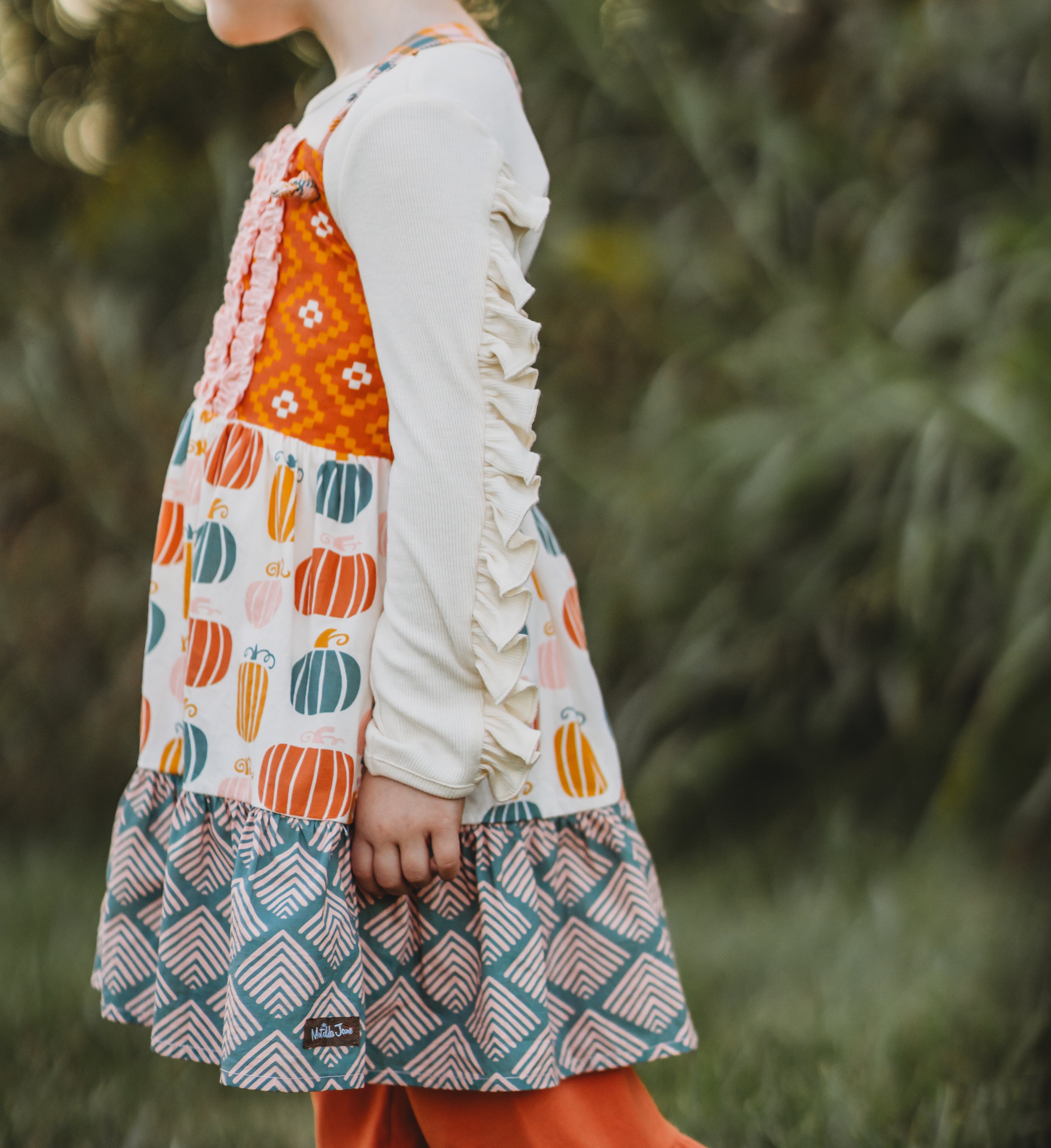 Matilda Jane Halloween Pumpkin dress and purse on sale