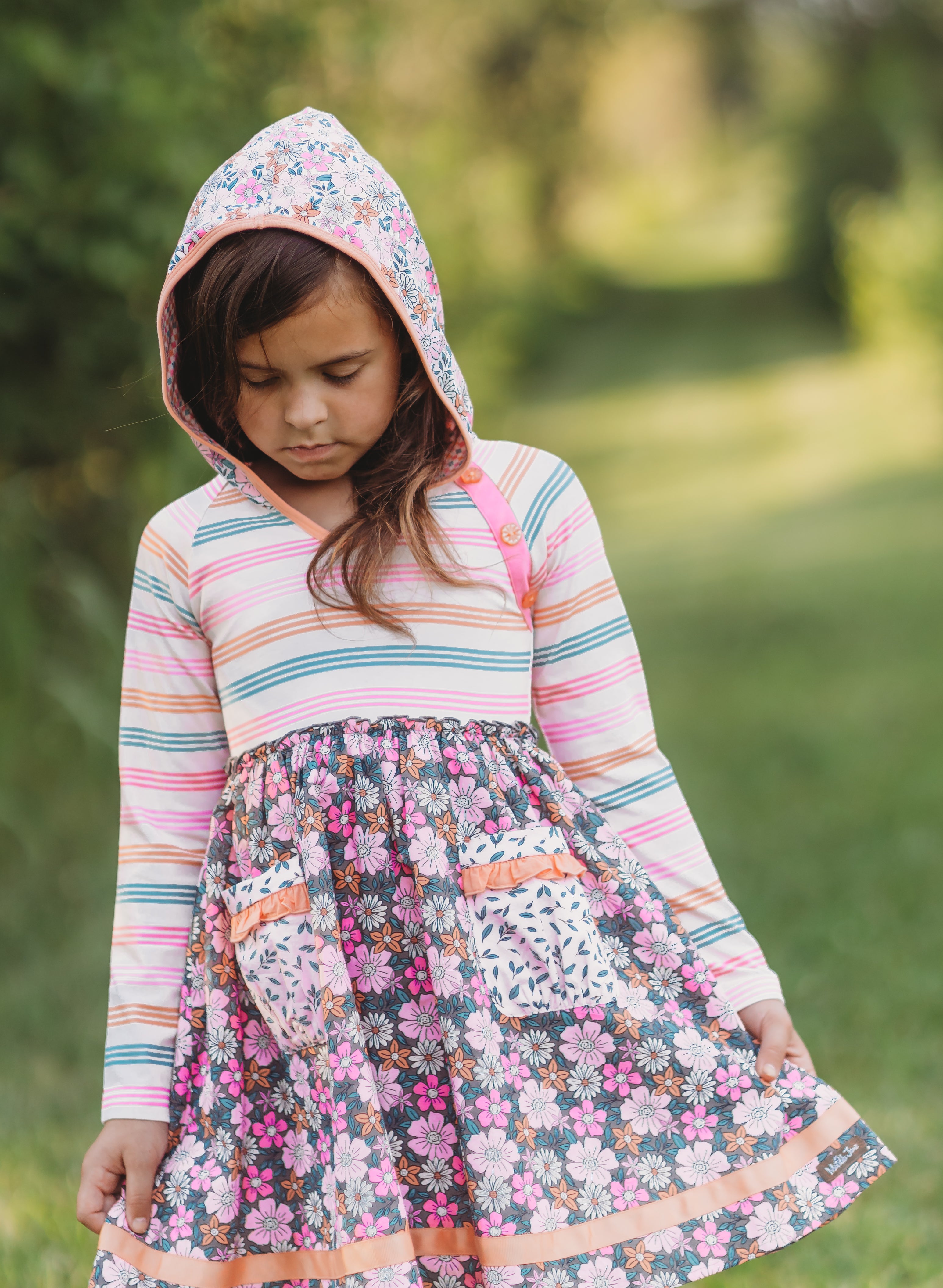 Twilight Blossom Hooded Dress