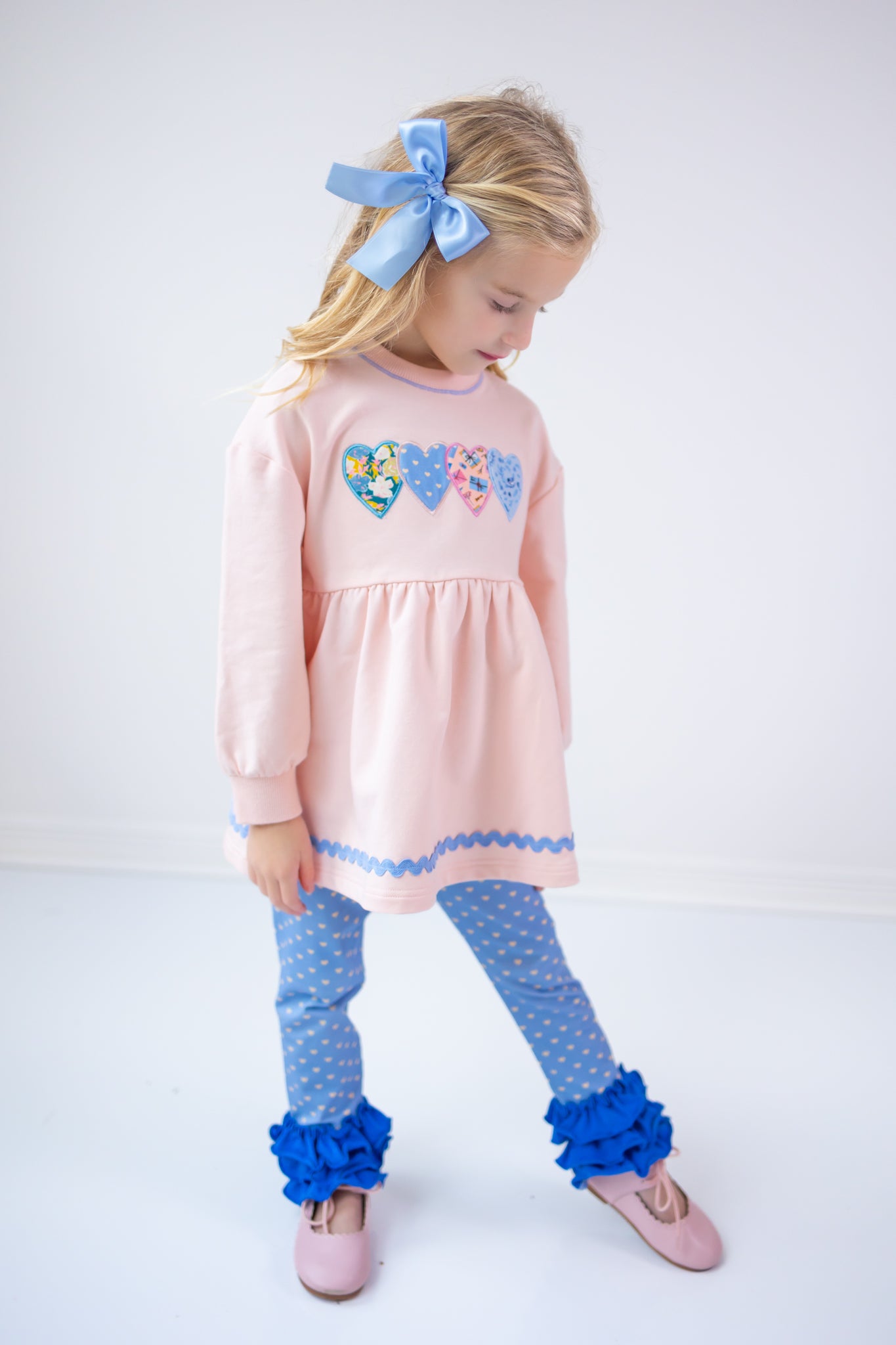 Hearts In A Row Applique Sweater