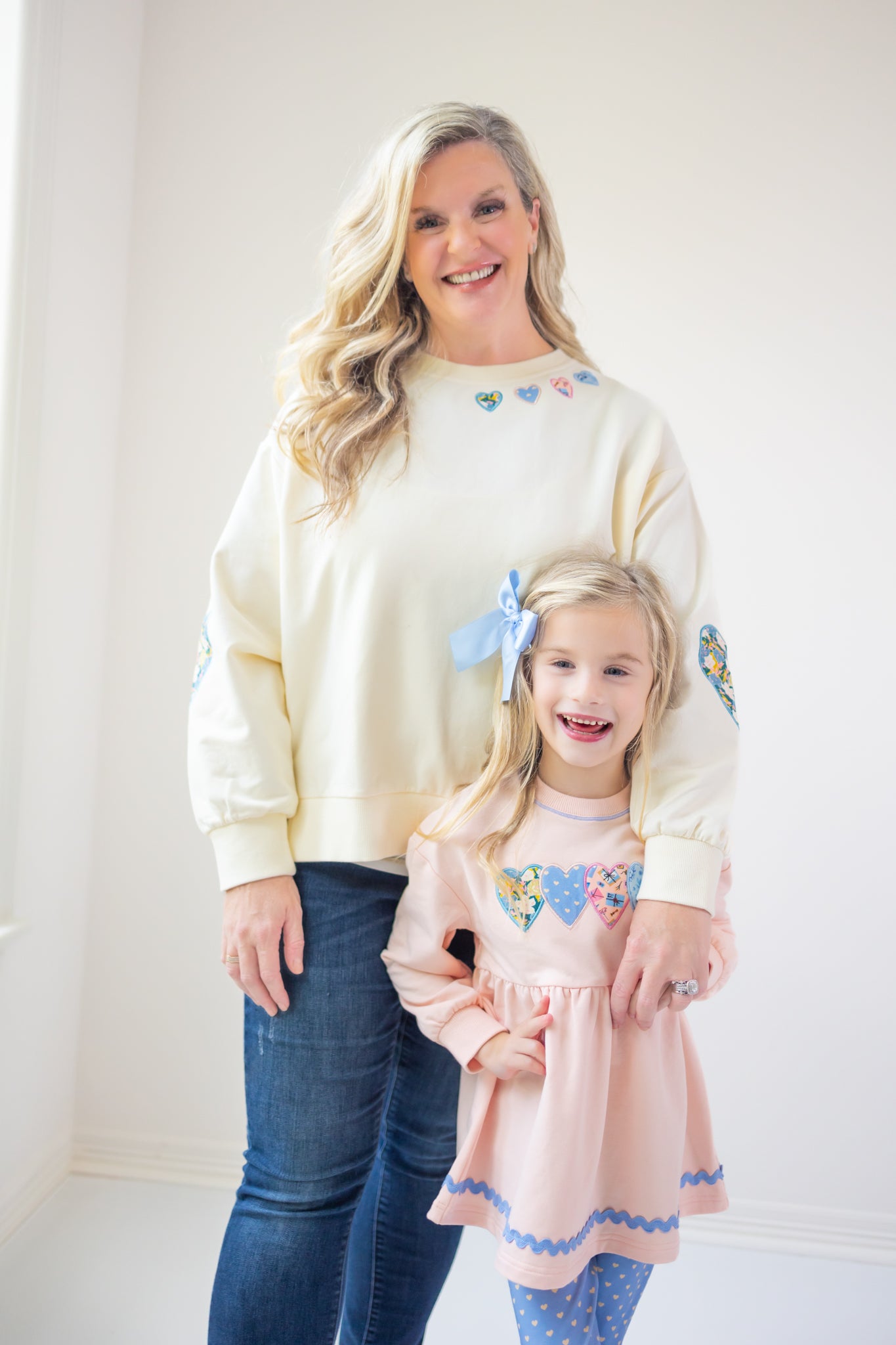 Hearts In A Row Applique Sweater