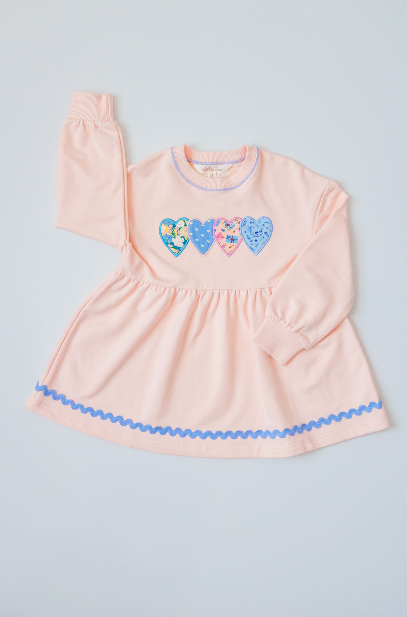 Hearts In A Row Applique Sweater