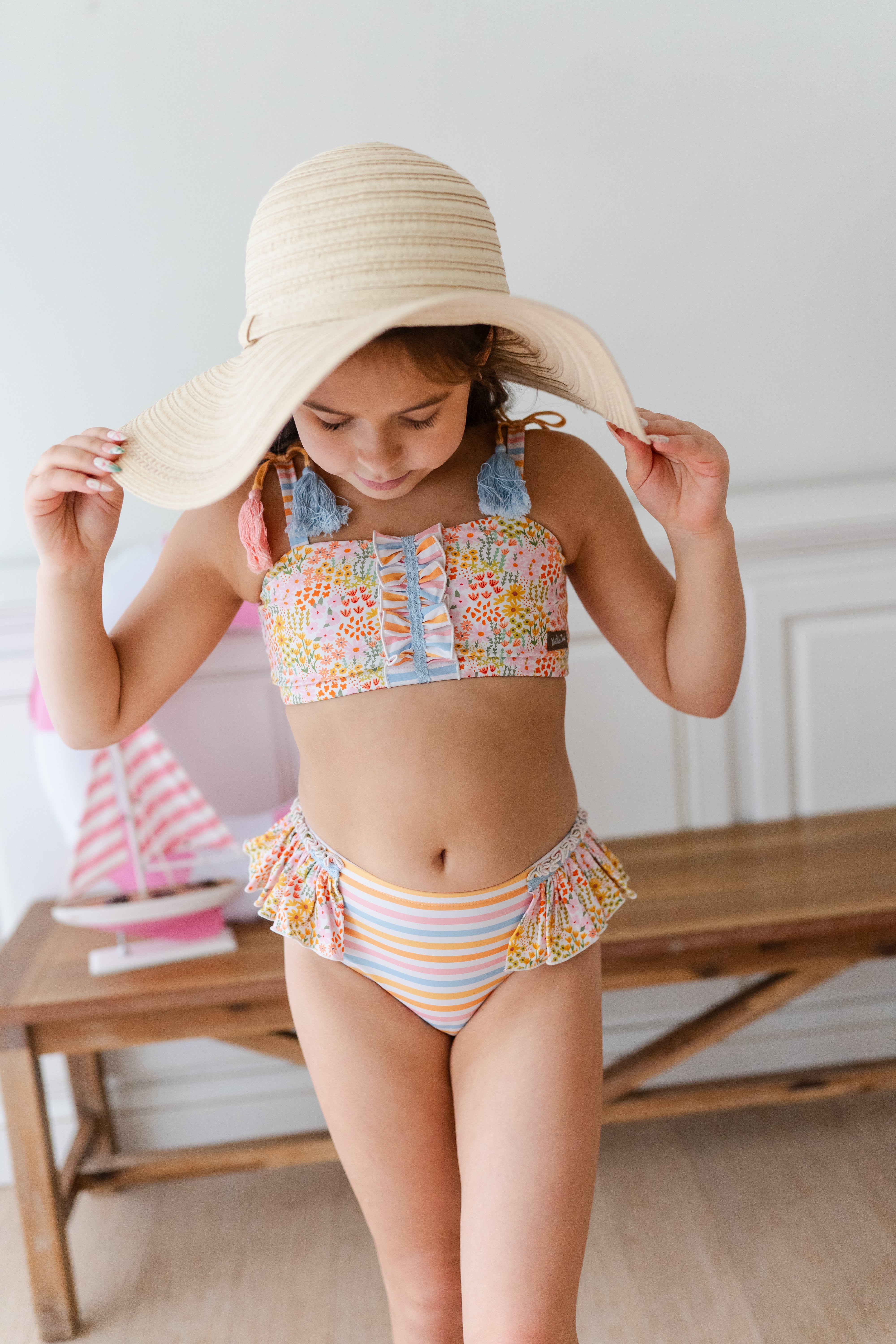 Tassel Two Piece Swimsuit | Sunlit Meadow (Pre-Order)