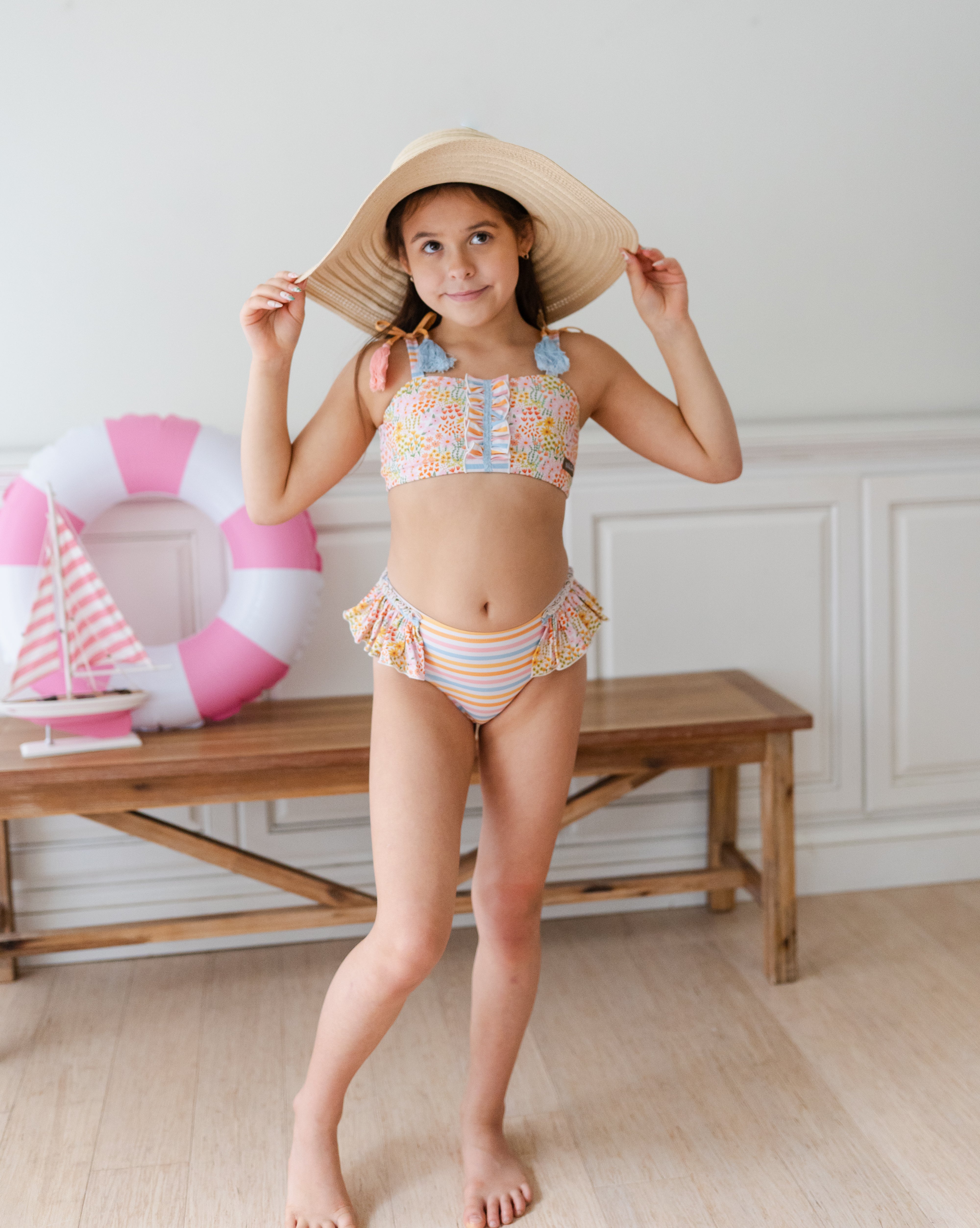 Tassel Two Piece Swimsuit | Sunlit Meadow (Pre-Order)