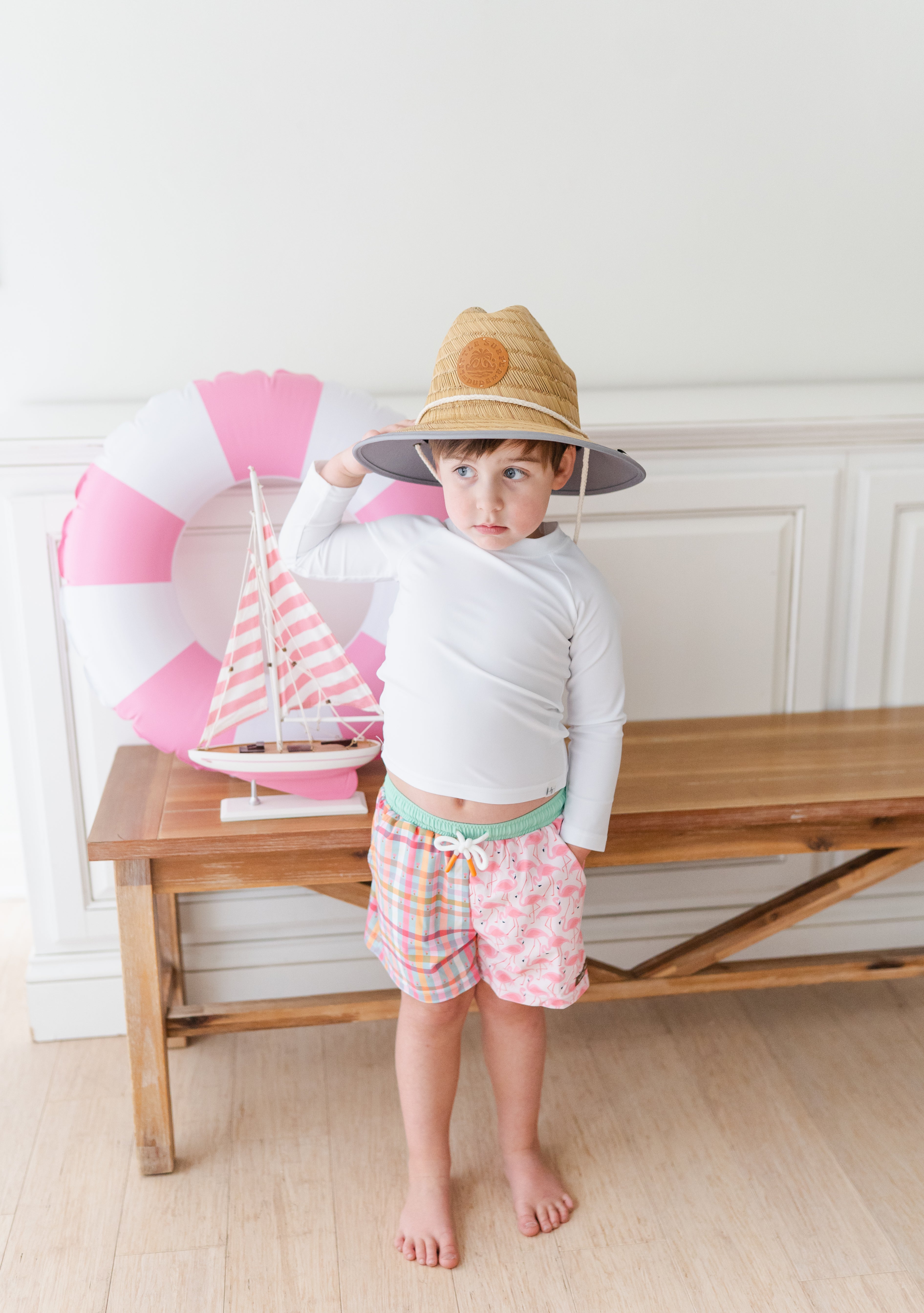 Boys Swim Trunks | Flamingo Fiesta (Pre-Order)