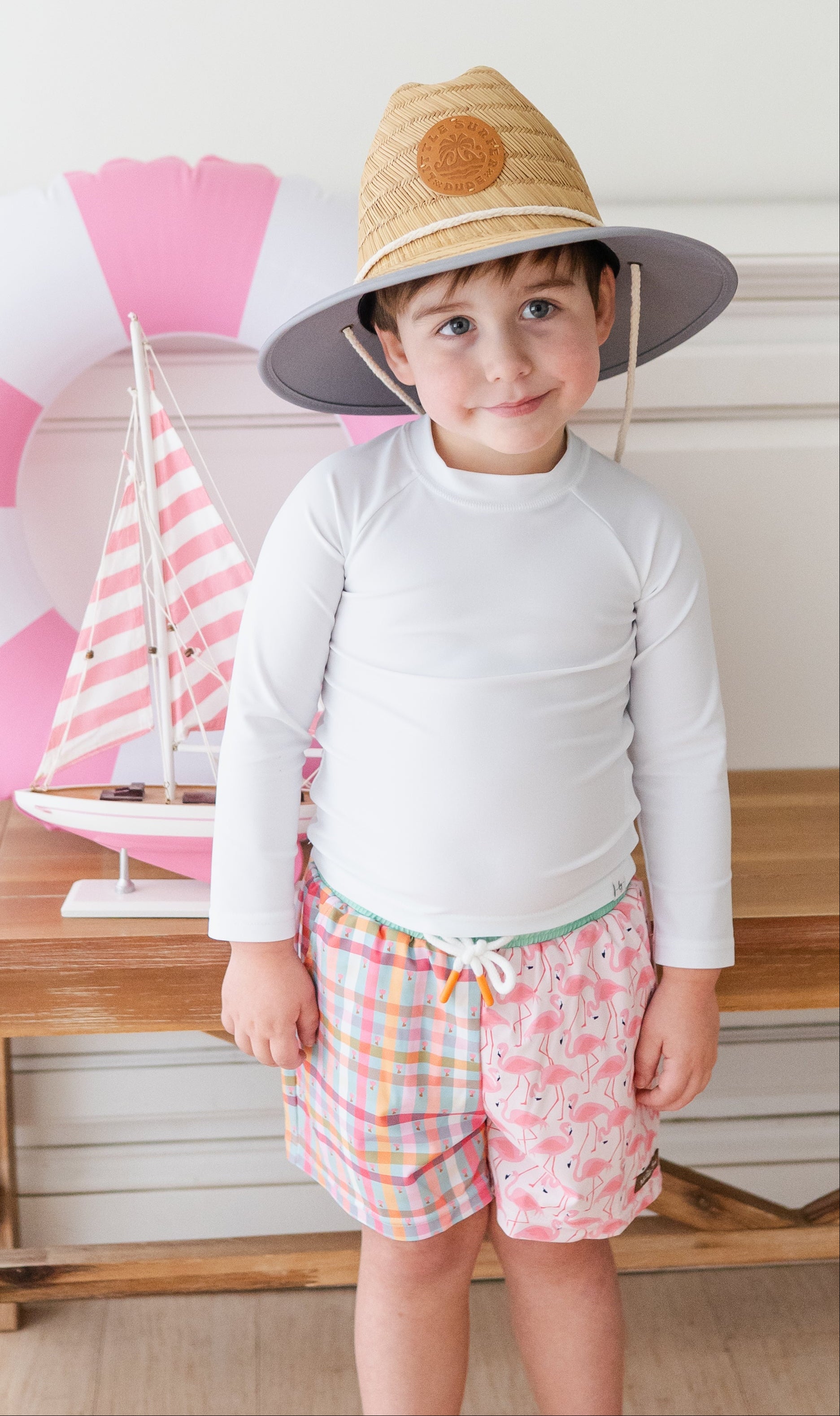 Boys Swim Trunks | Flamingo Fiesta (Pre-Order)