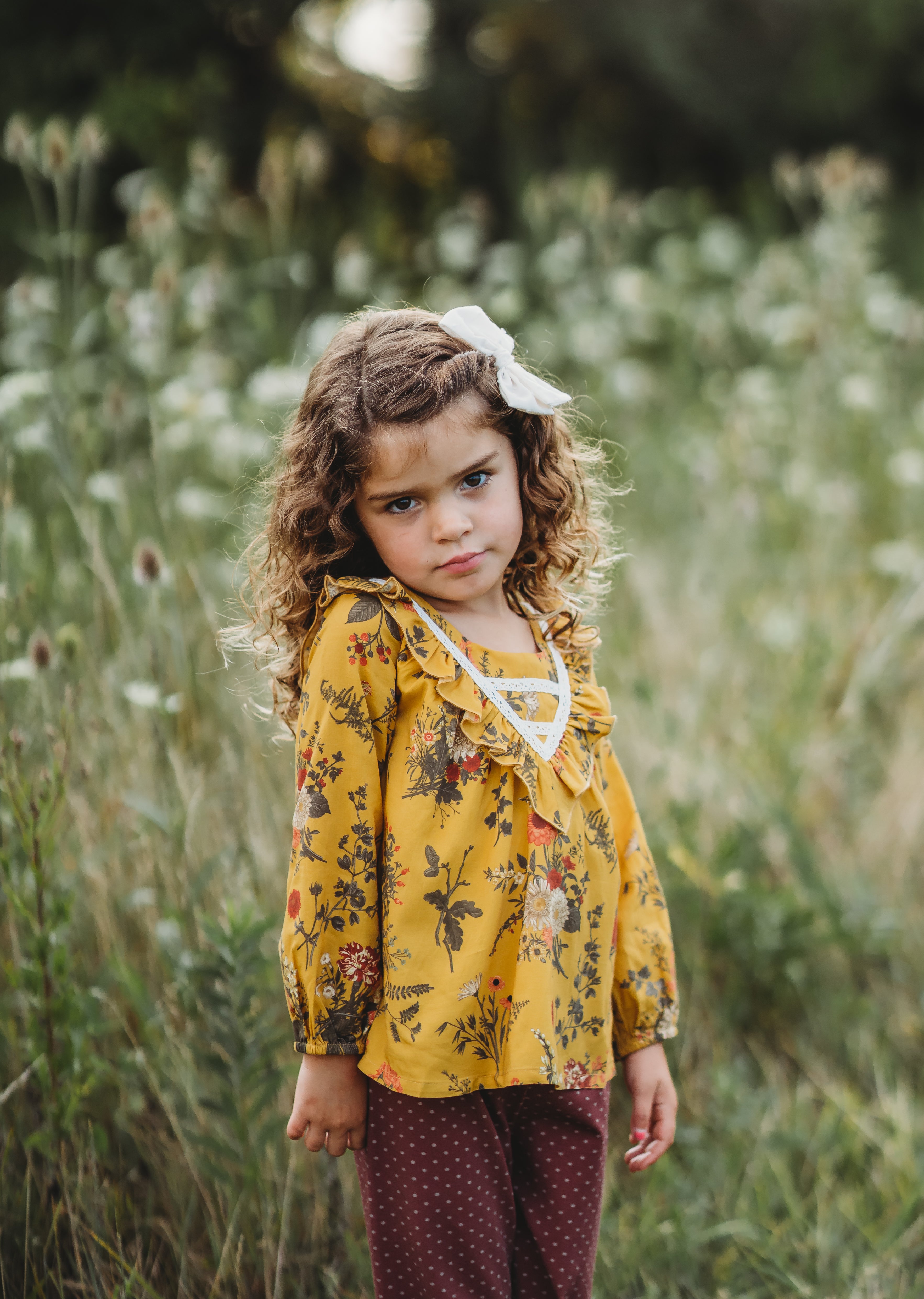 Mustard Magic Bloom Tunic Top