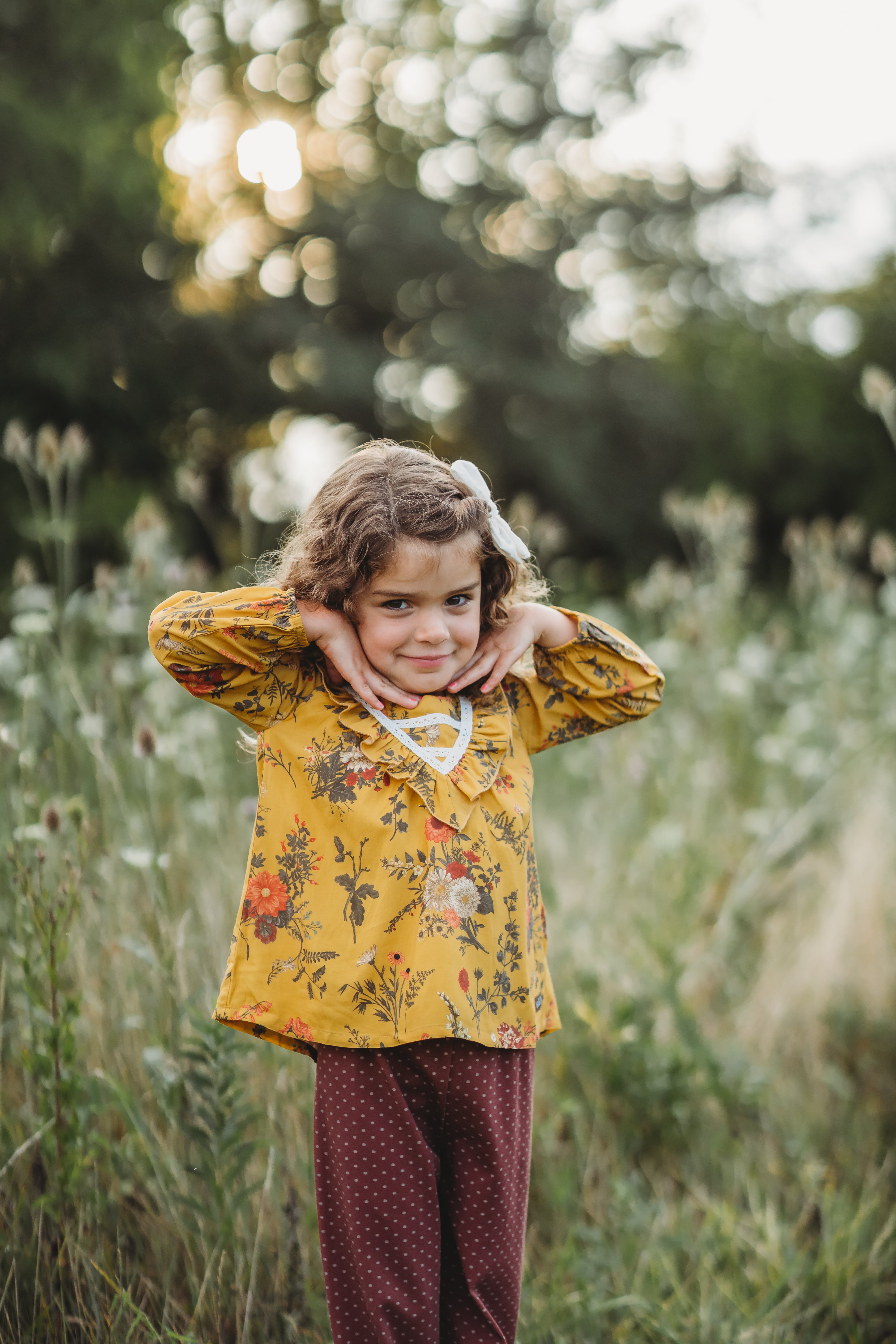 Mustard Magic Bloom Tunic Top