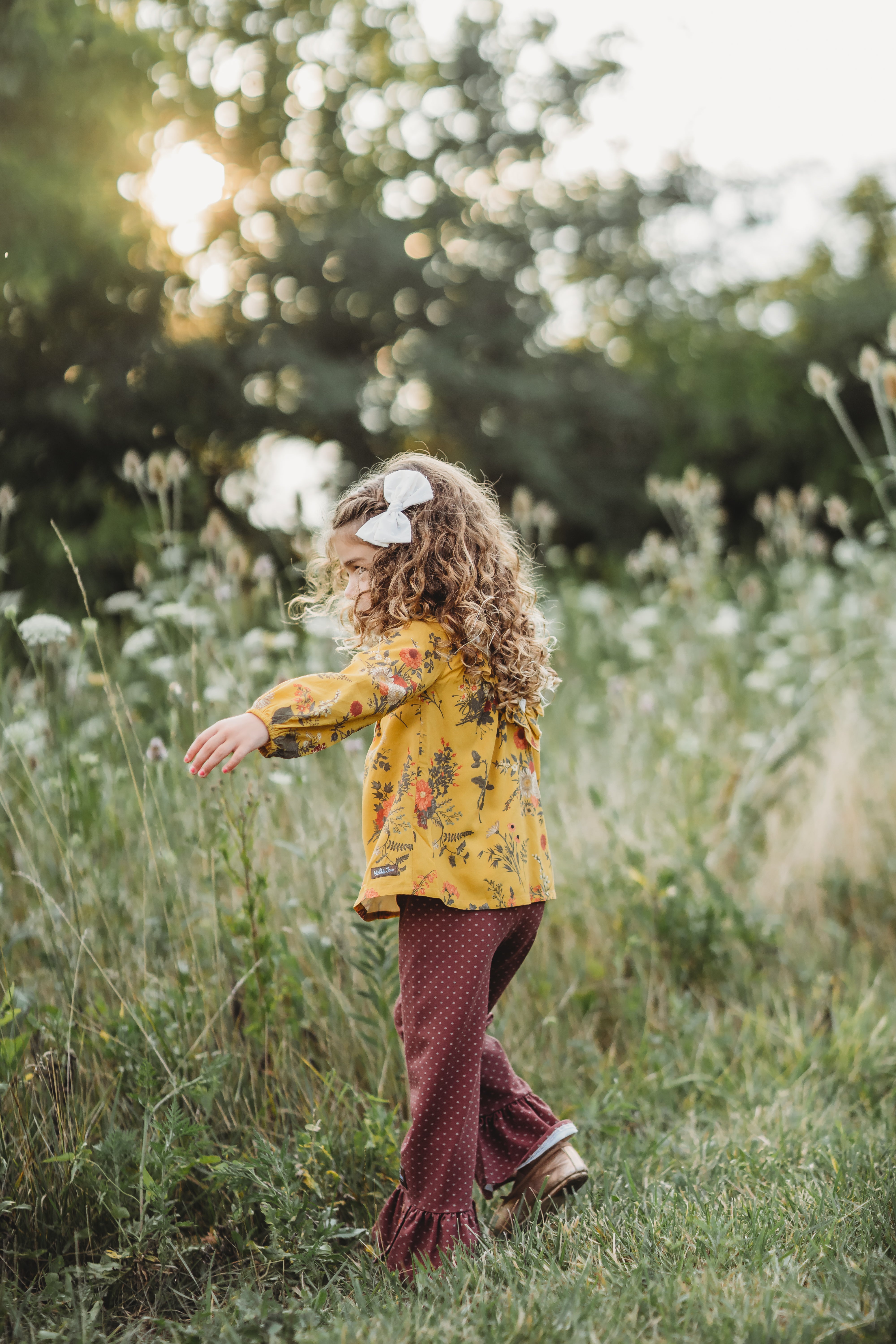 Mustard Magic Bloom Tunic Top