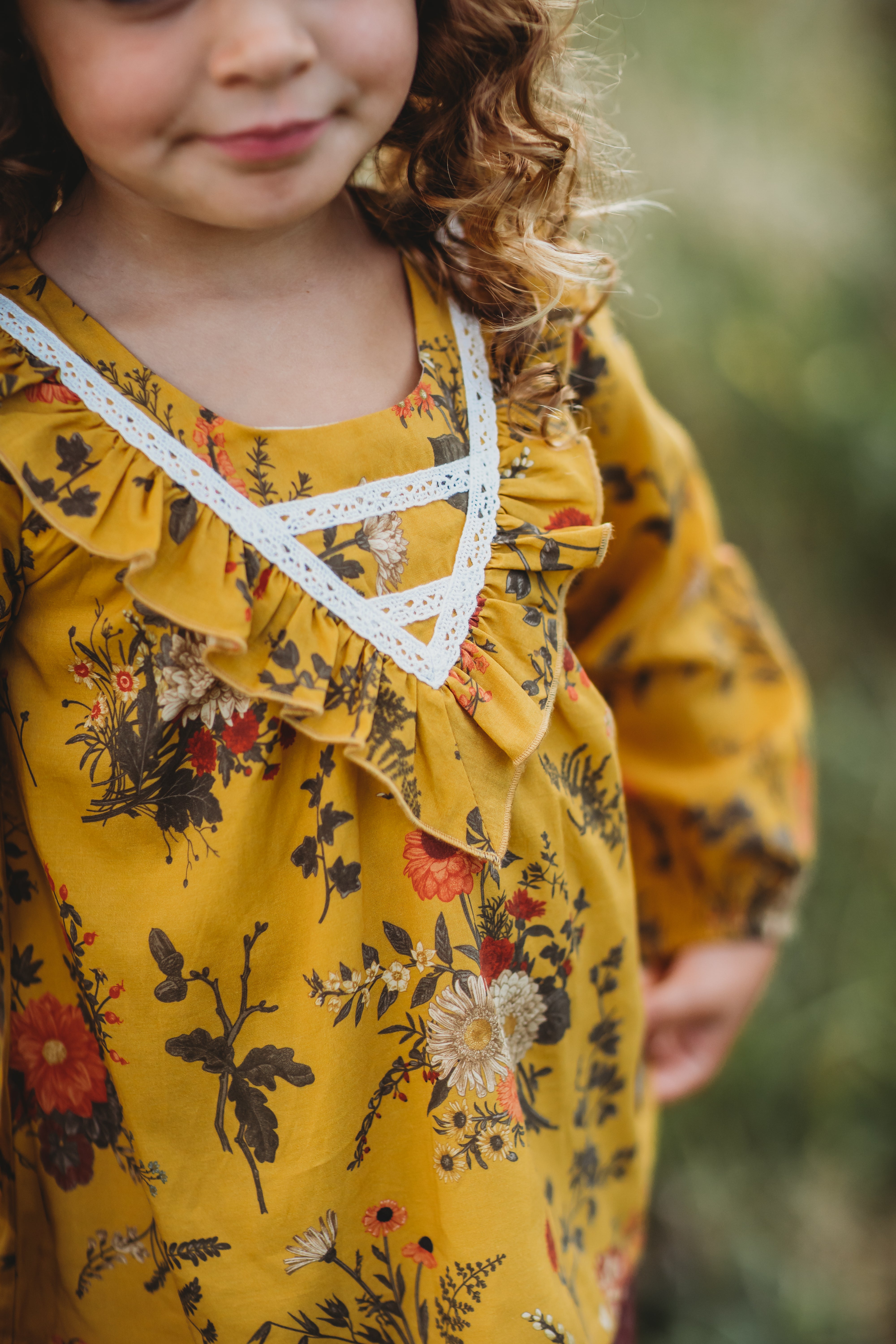 Mustard Magic Bloom Tunic Top