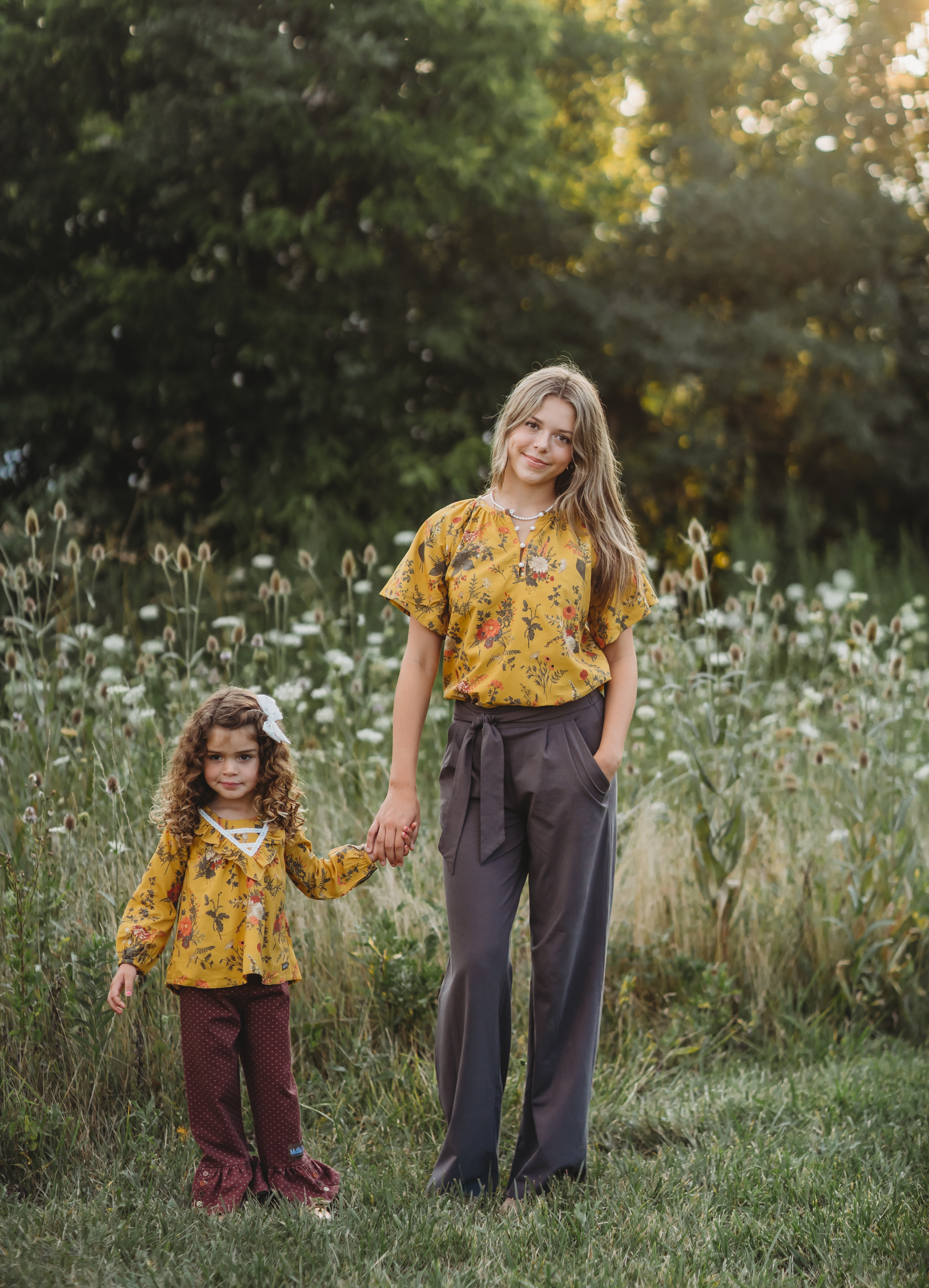 Mustard Magic Bloom Tunic Top