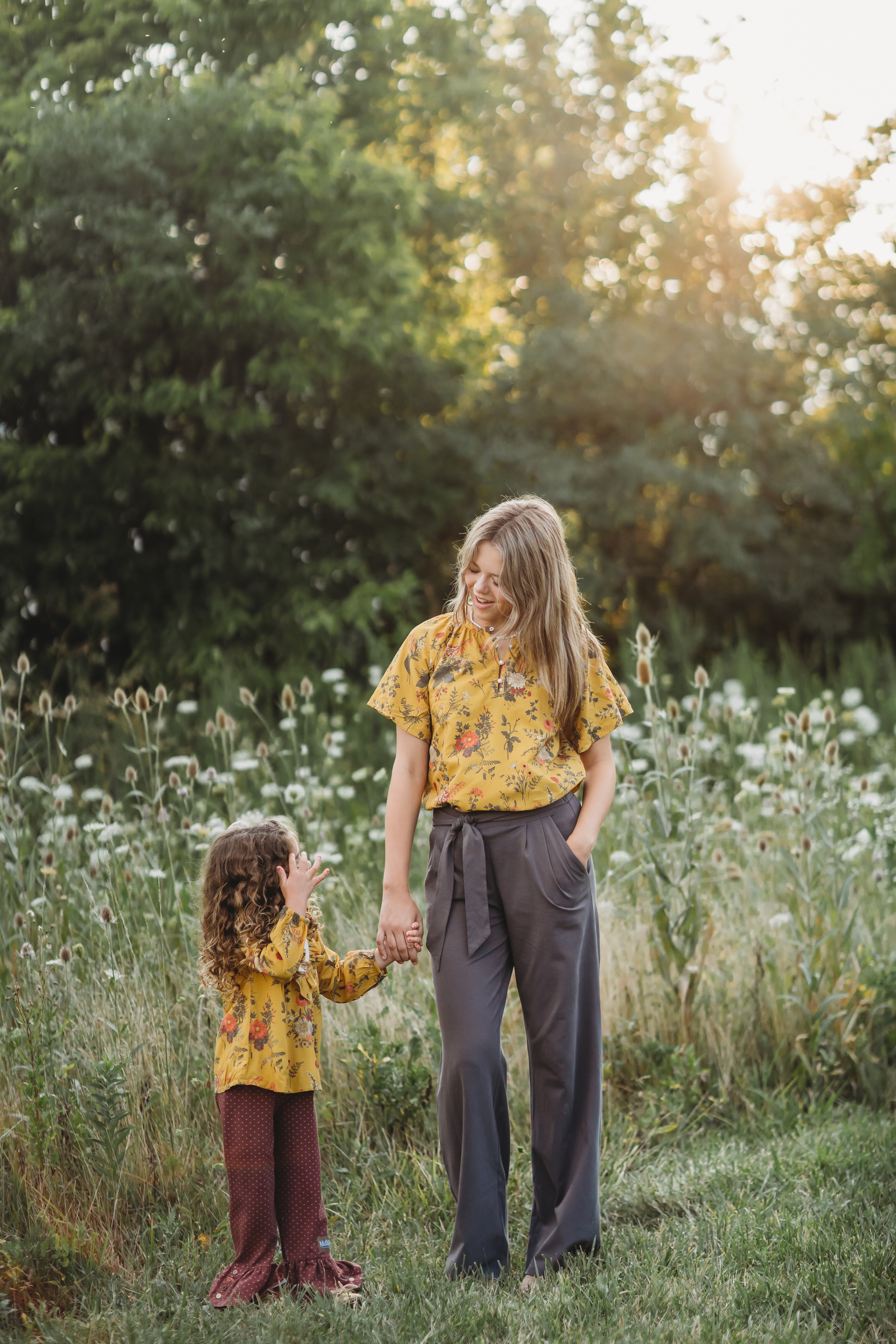 Women's Tunic Mustard Magic Bloom