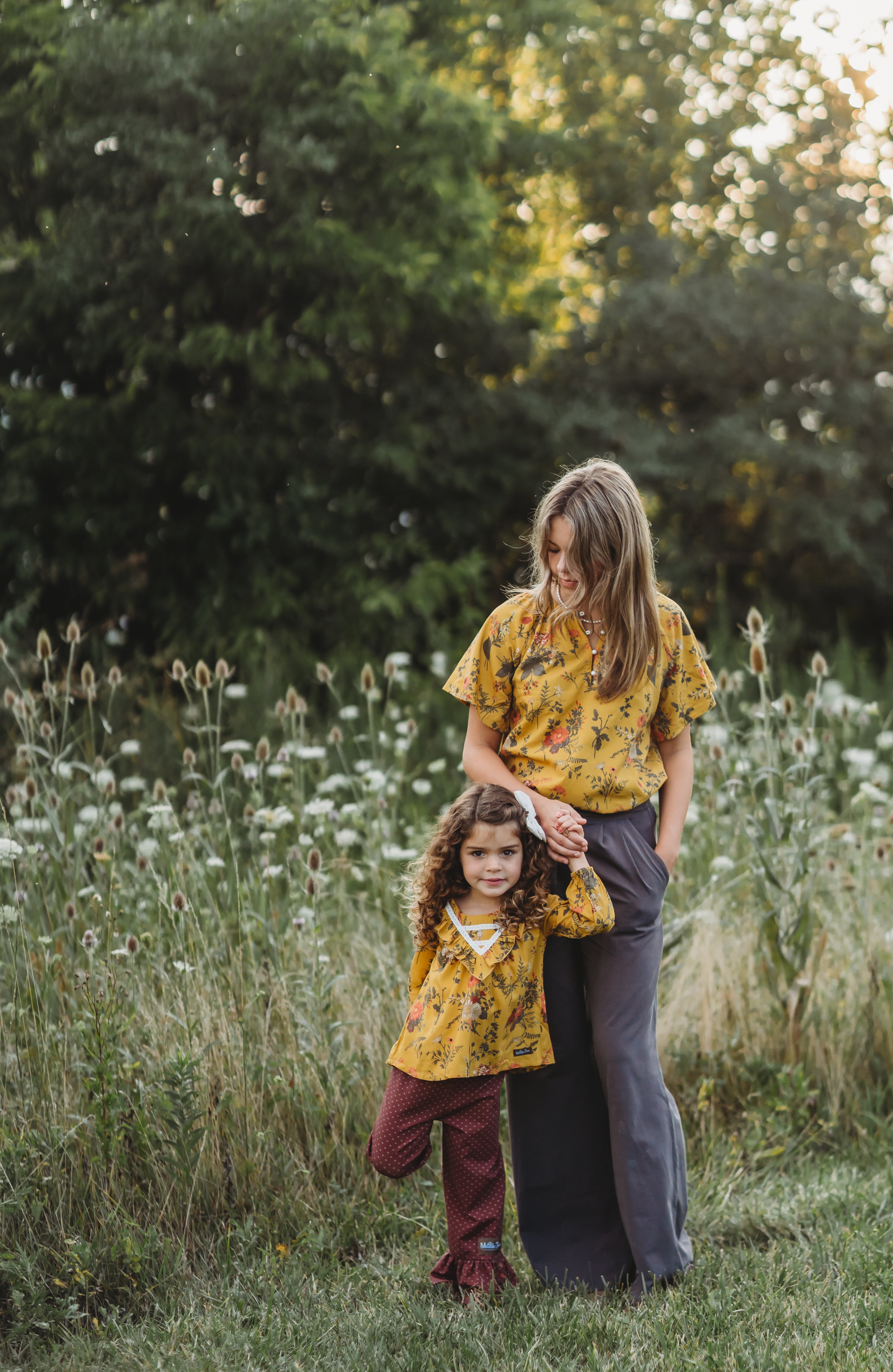 Women's Tunic Mustard Magic Bloom