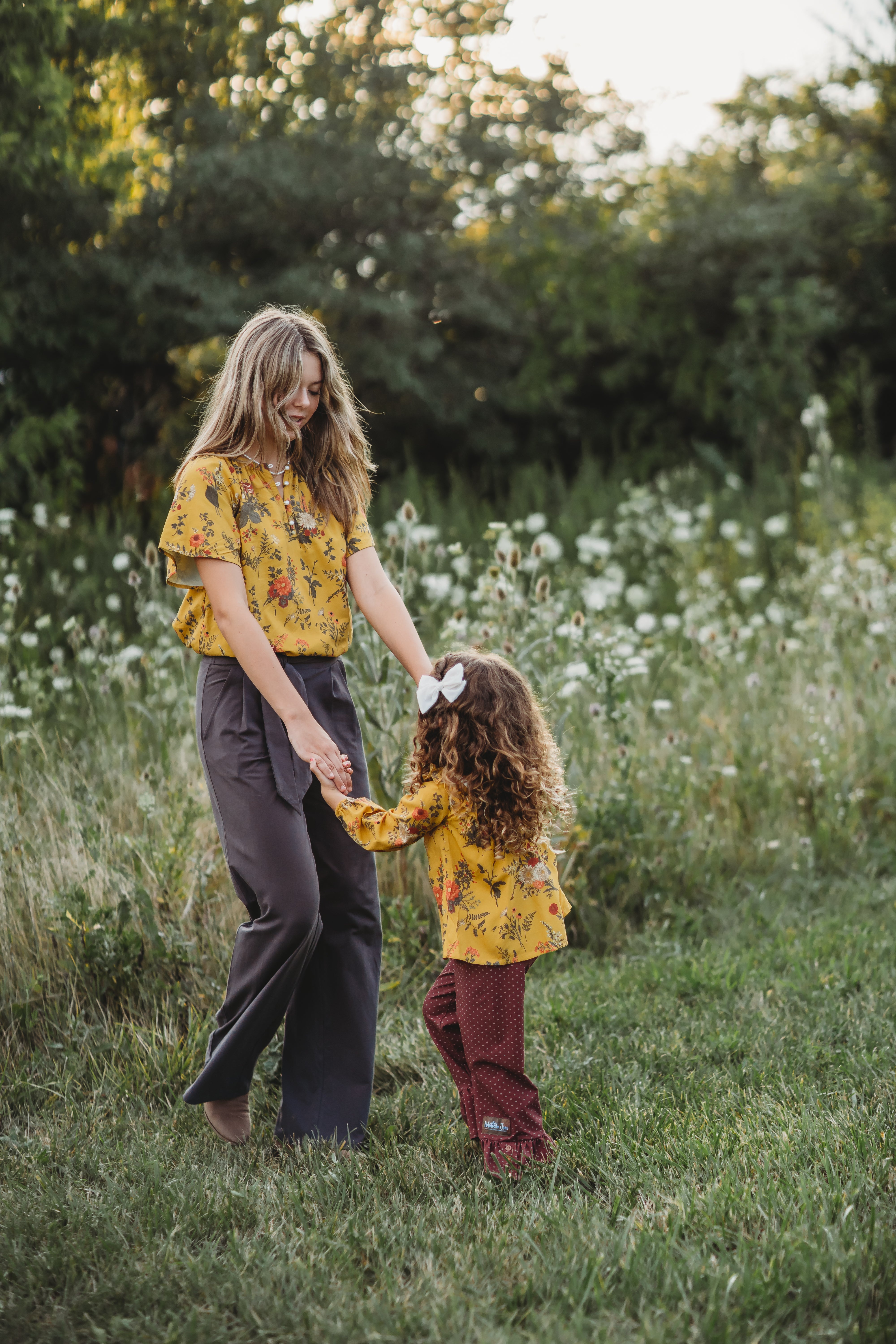 Women's Tunic Mustard Magic Bloom