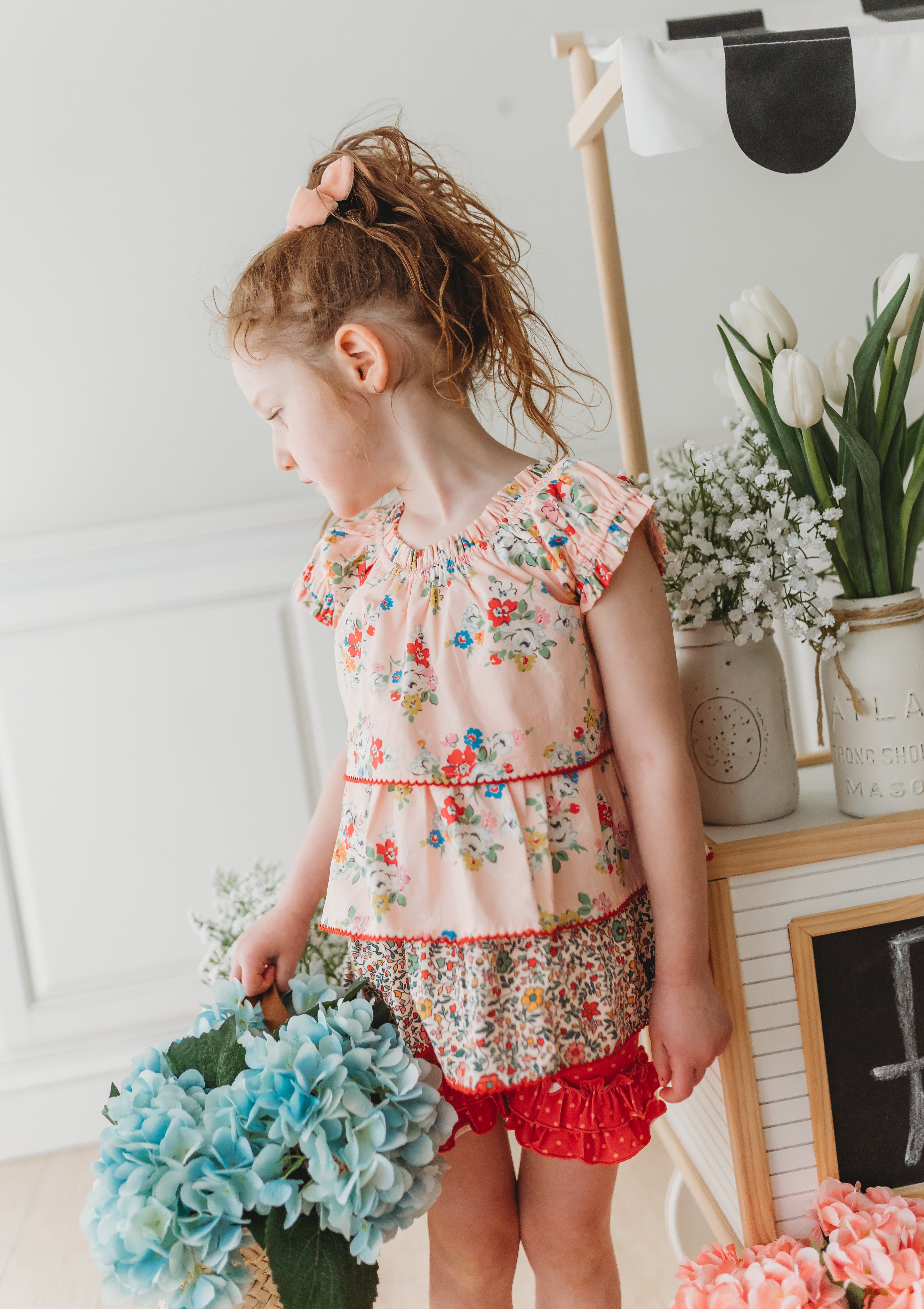 Blush Bloom Tiered Top