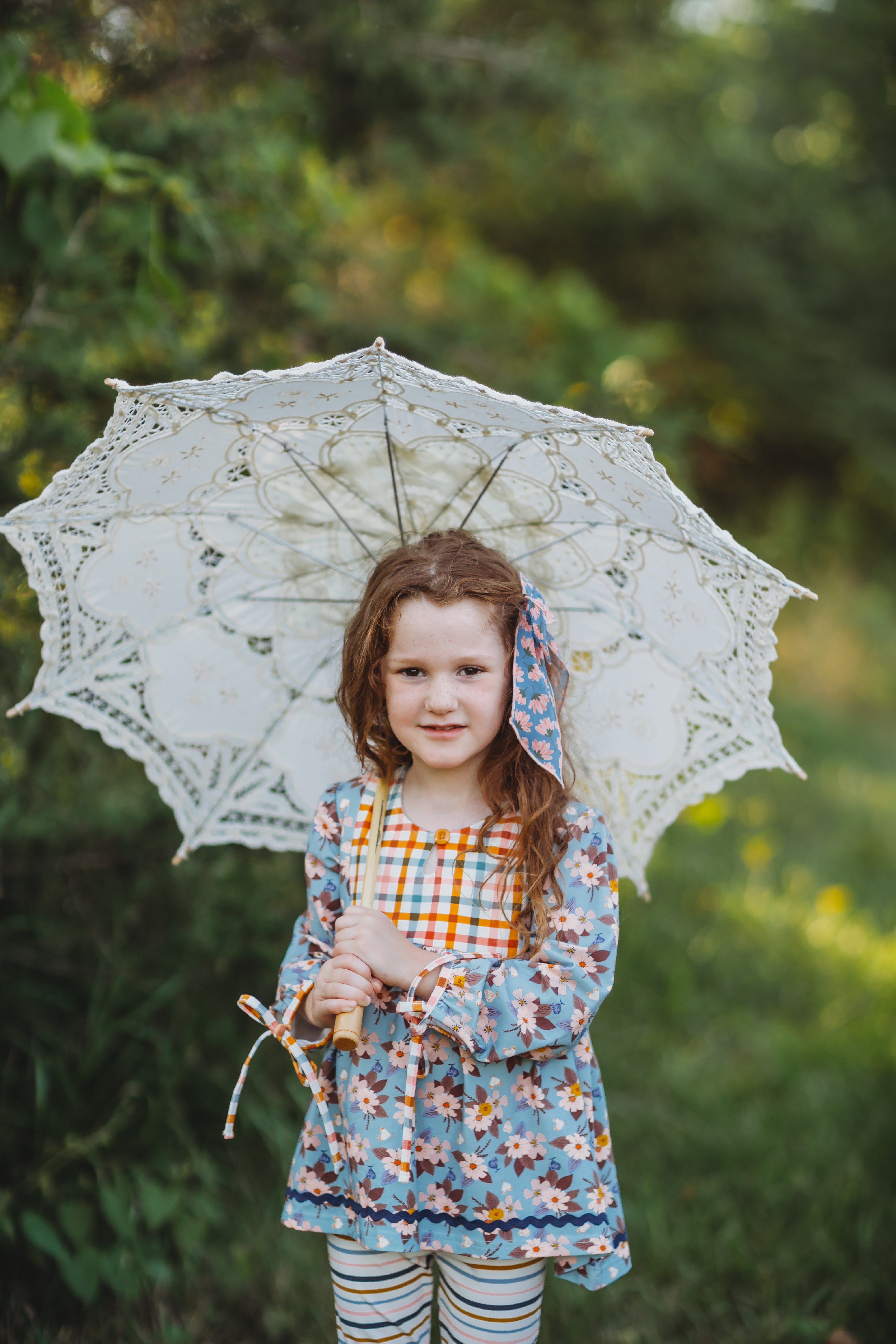 Autumn Sky Serenade Bow Tie Tunic