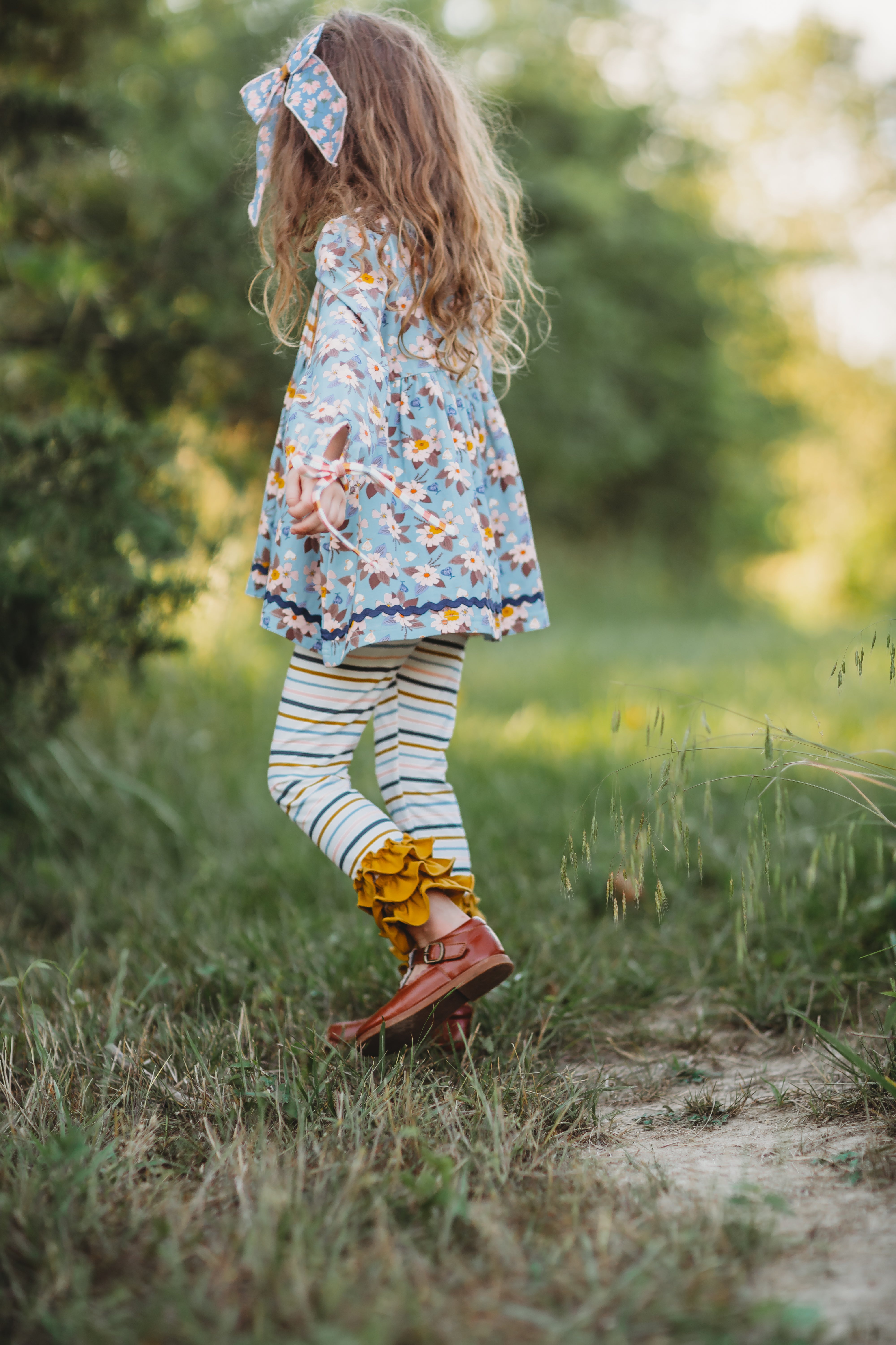 Autumn Sky Serenade Bow Tie Tunic