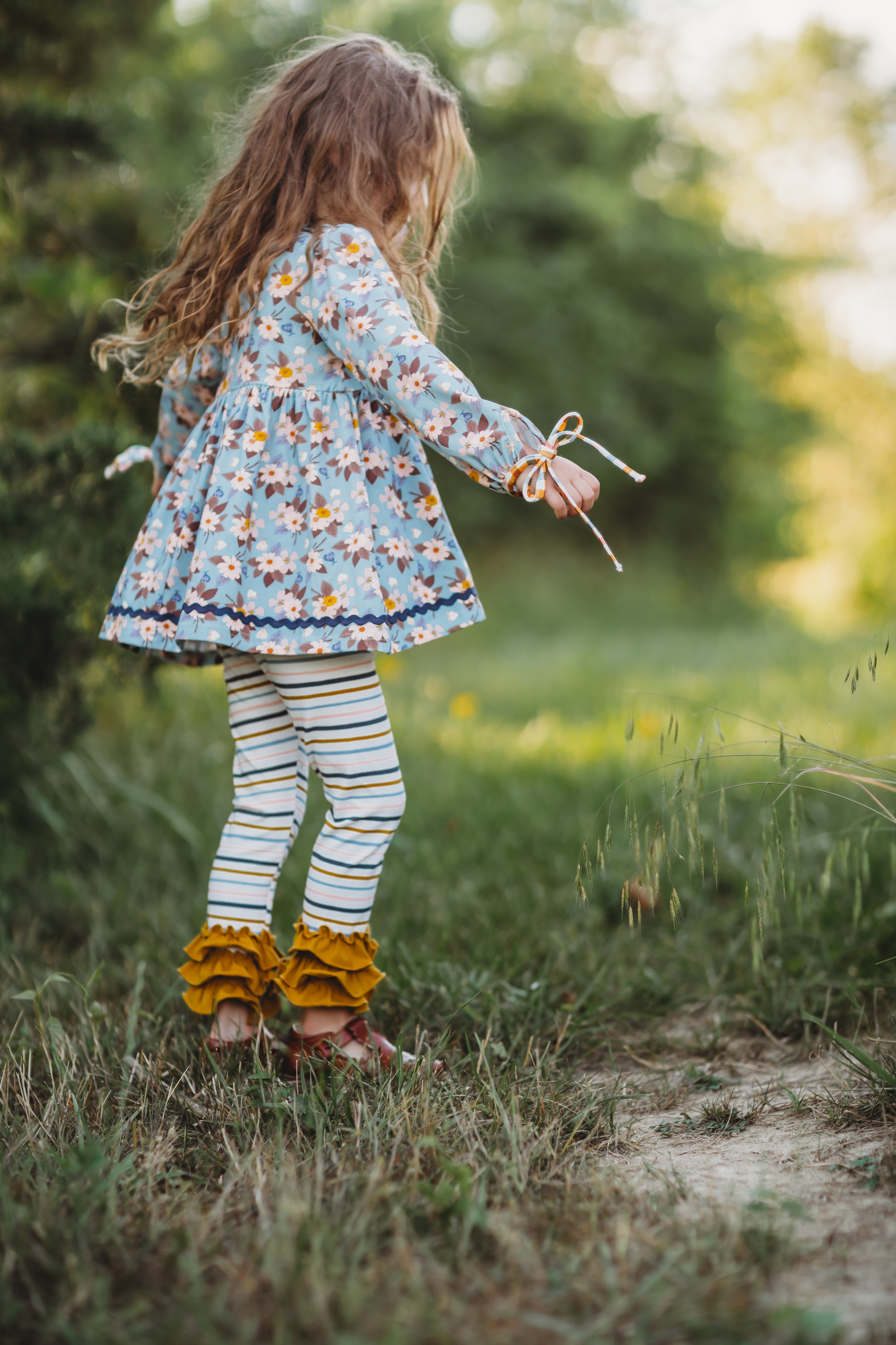 Autumn Sky Serenade Bow Tie Tunic