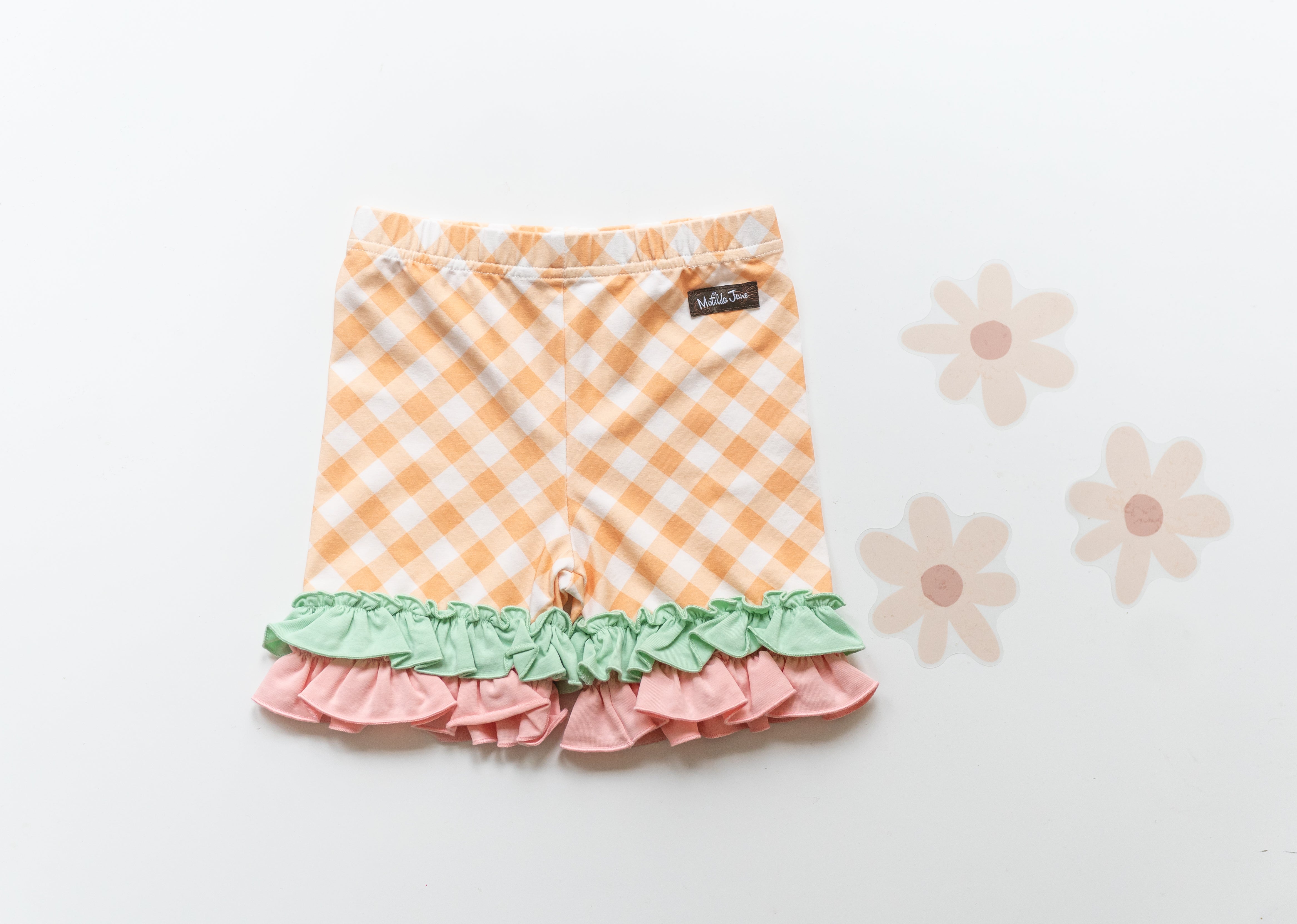 Peach Picnic Ruffle Shorties