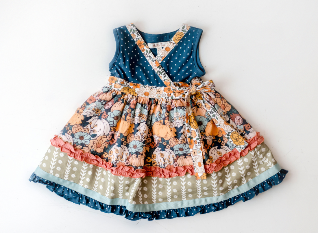 fall bouquet dress matilda jane Matilda Jane Secret Fields Yuletide Flowers Dress Size 6 Striped Pink Floral