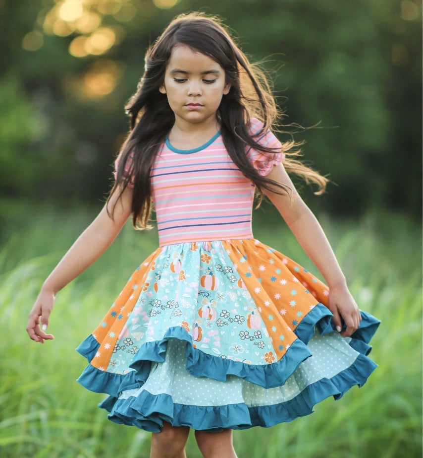 Pumpkin Parade Ruffle Dress