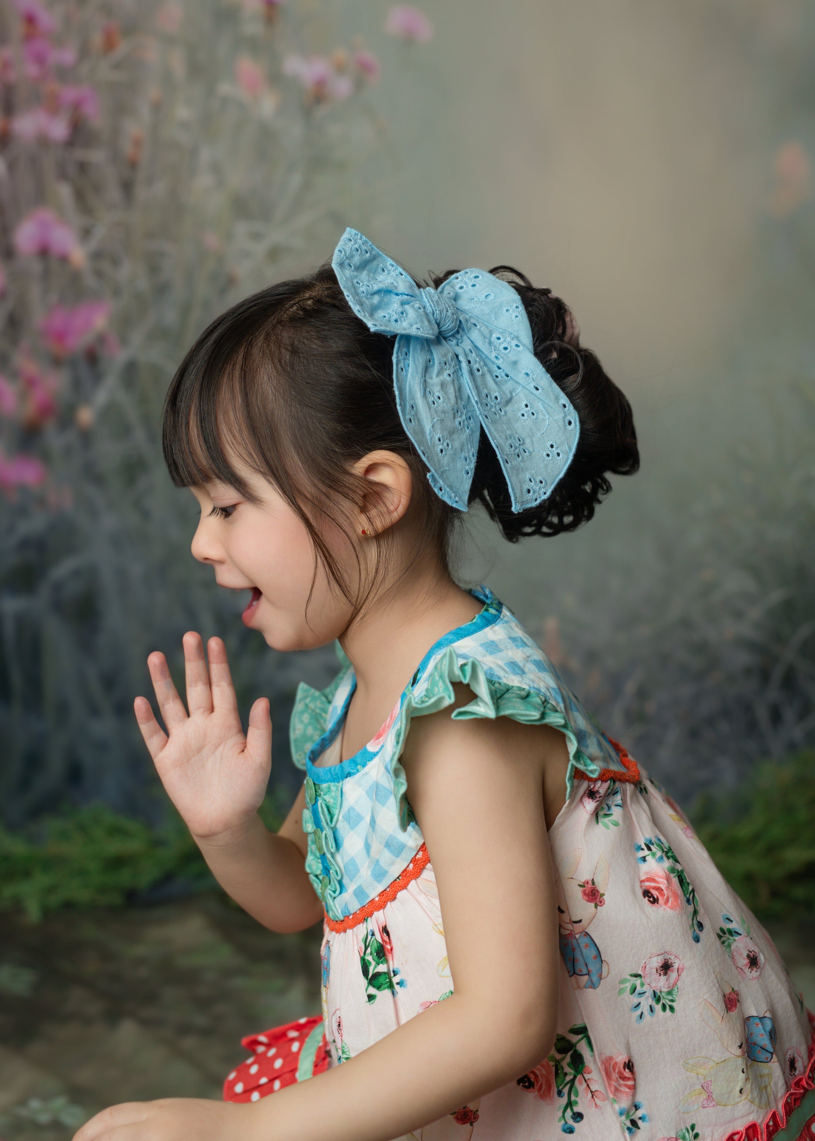 Whimsy Wisteria Eyelet Hair Bow