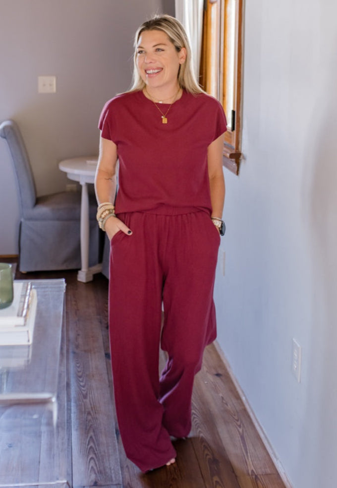 Women's Knit Set | Wine Down Wear
