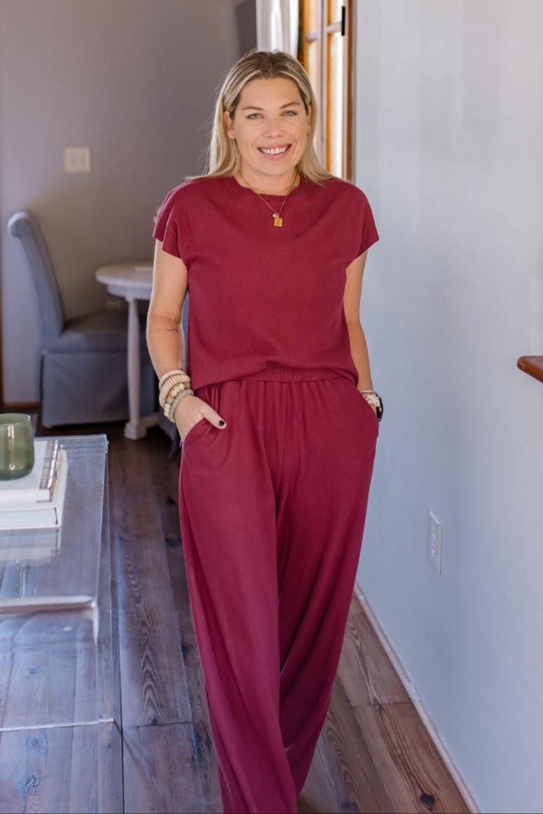 Women's Knit Set | Wine Down Wear