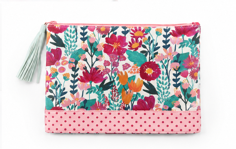 Floral Two Piece Cosmetic Pouch Set