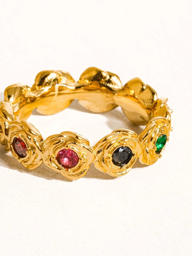 Golden Mosaic Ring