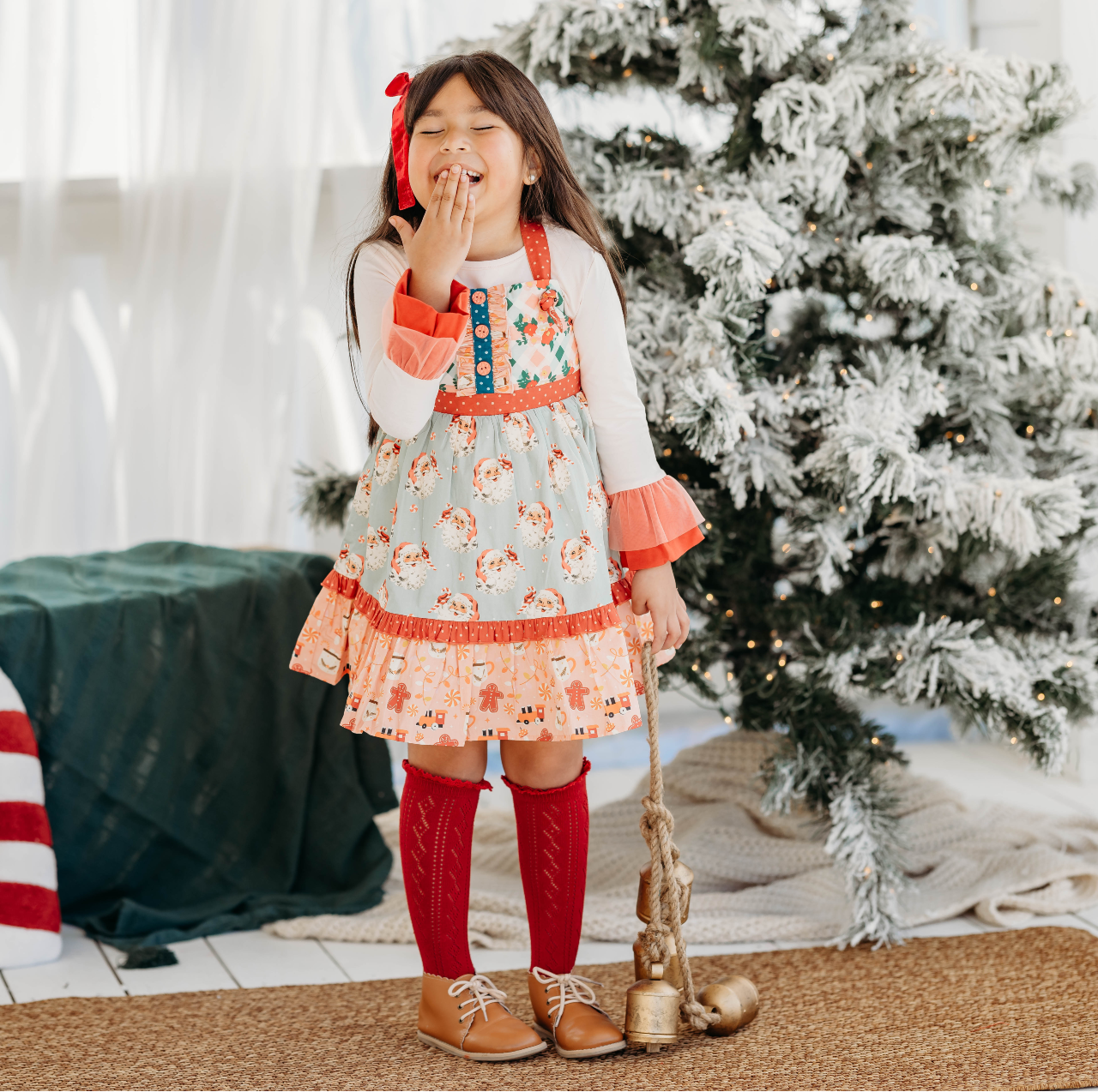 Blushing Festive Tulle Ruffle Top