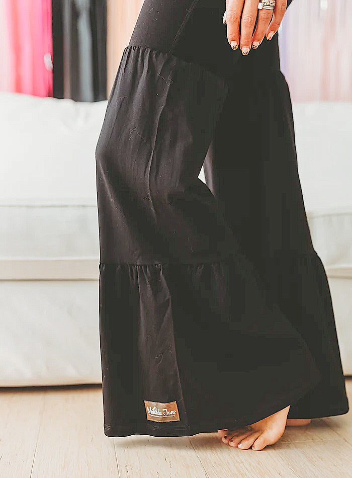 slim fit dress slacks Women's Tiered Ruffle Pants