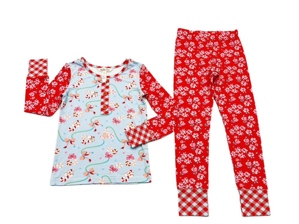 Candy Cane Lane Fitted Lounge Set – Matilda Jane Clothing