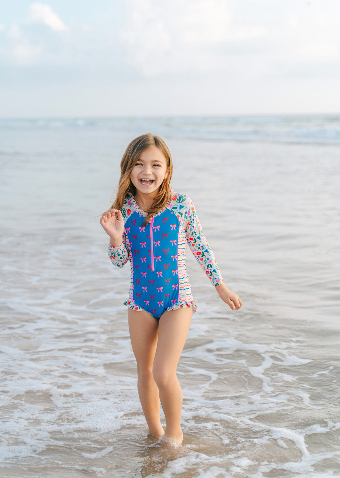 Rash Guard Swimsuit - Long Sleeve | Boho Blossom (Pre-Order)