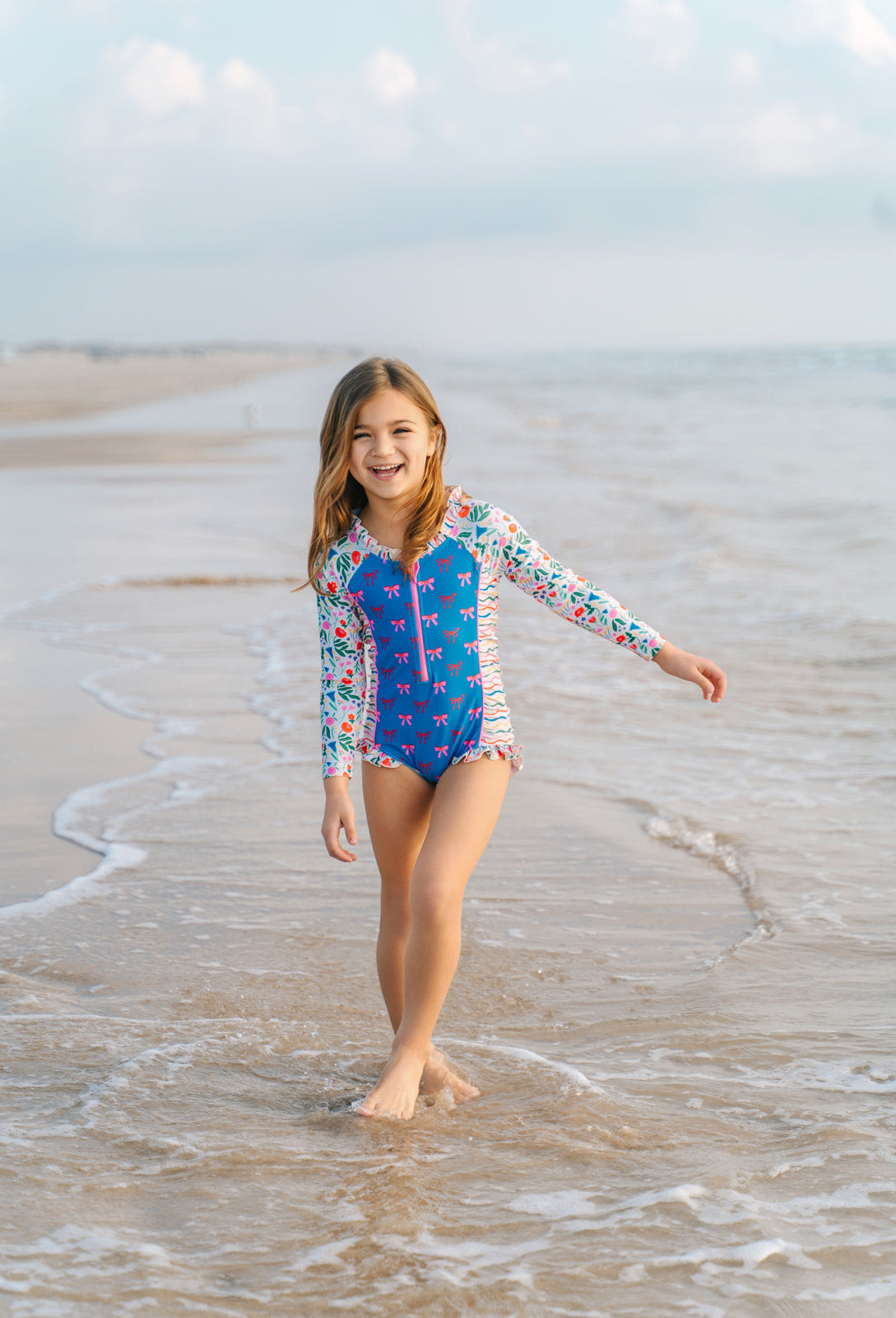 Rash Guard Swimsuit - Long Sleeve | Boho Blossom (Pre-Order)
