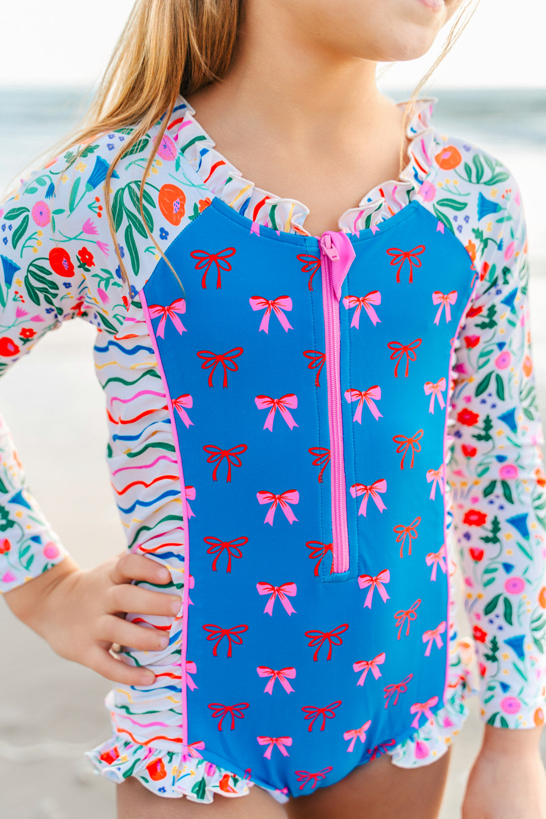 Rash Guard Swimsuit - Long Sleeve | Boho Blossom (Pre-Order)