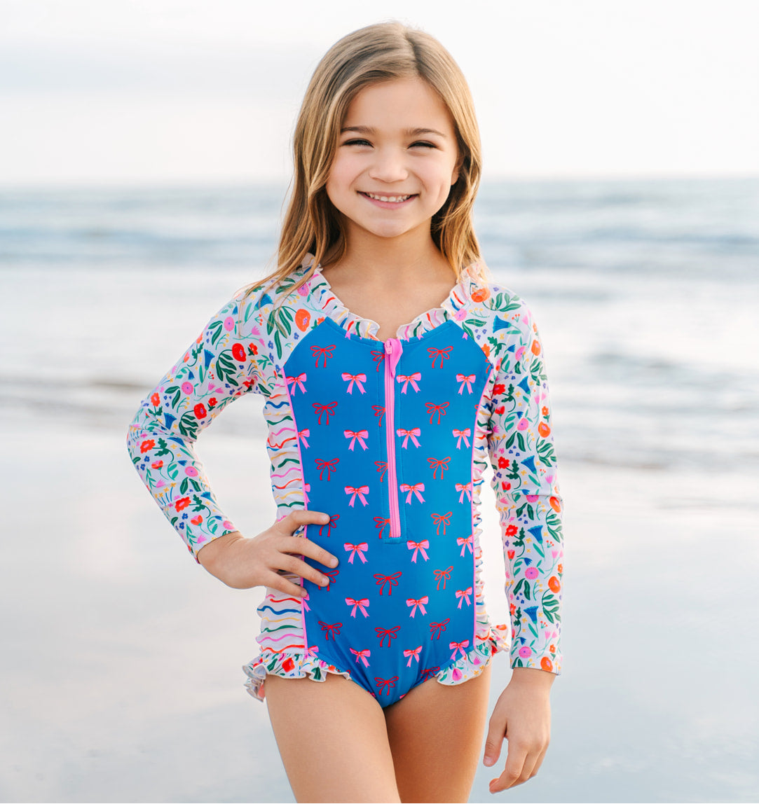 Rash Guard Swimsuit - Long Sleeve | Boho Blossom (Pre-Order)