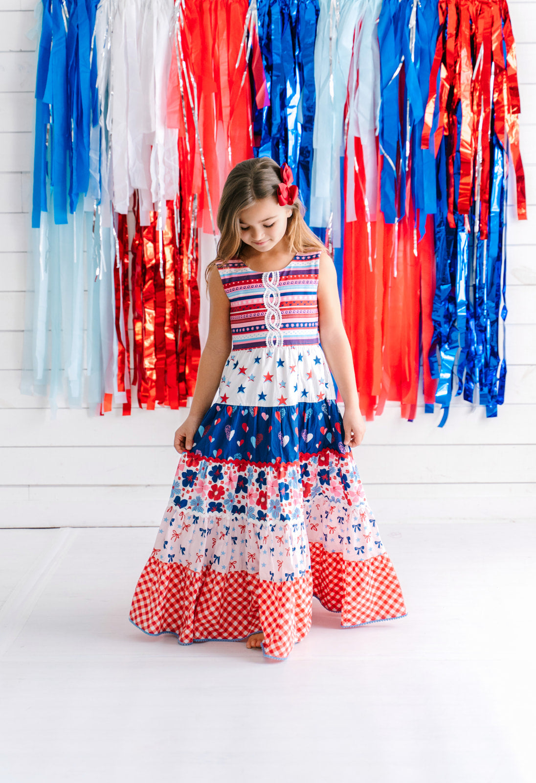 Red, White, & Blueberry Adventures Maxi Dress